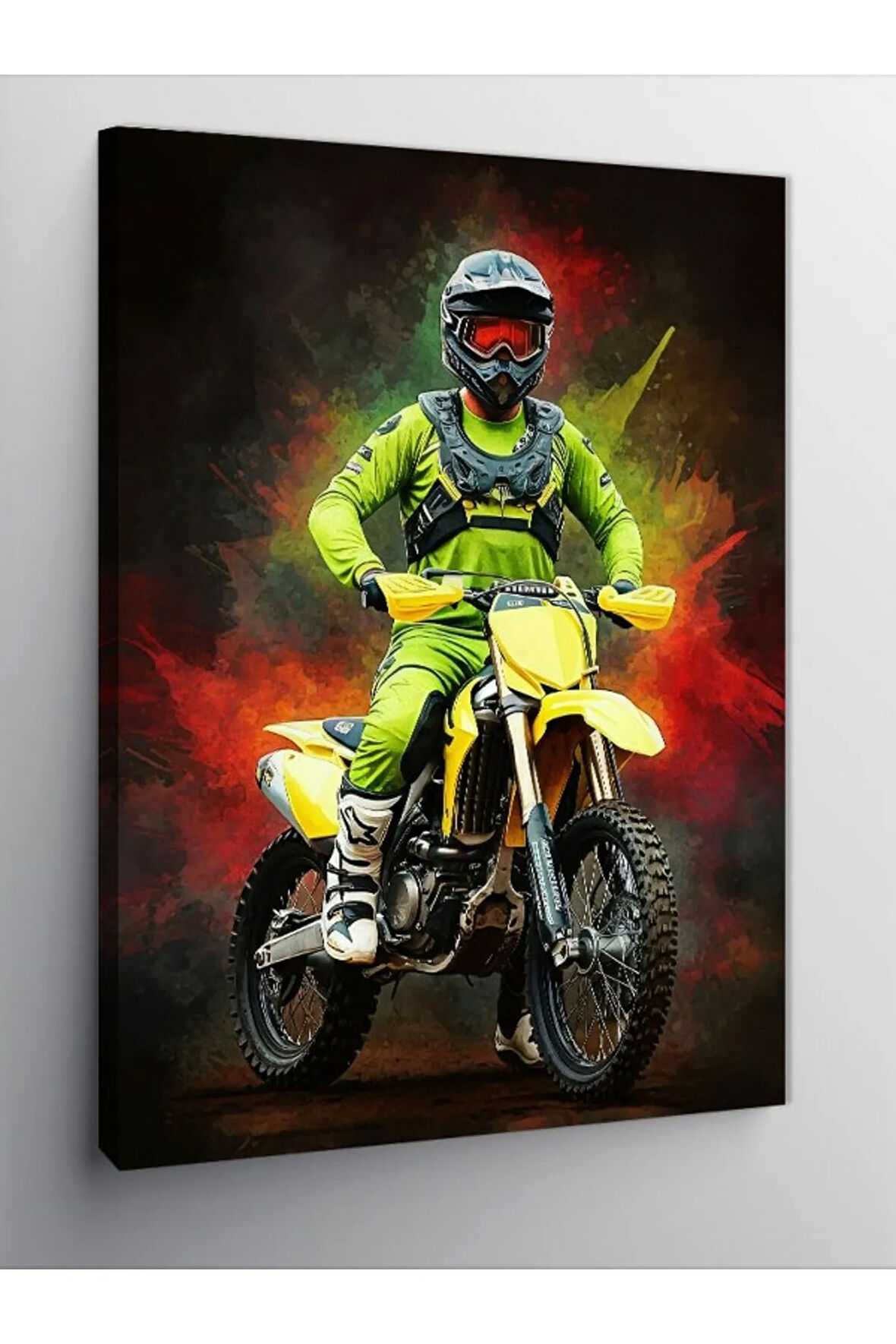 Kanvas Tablo Motosiklet Süren Adam