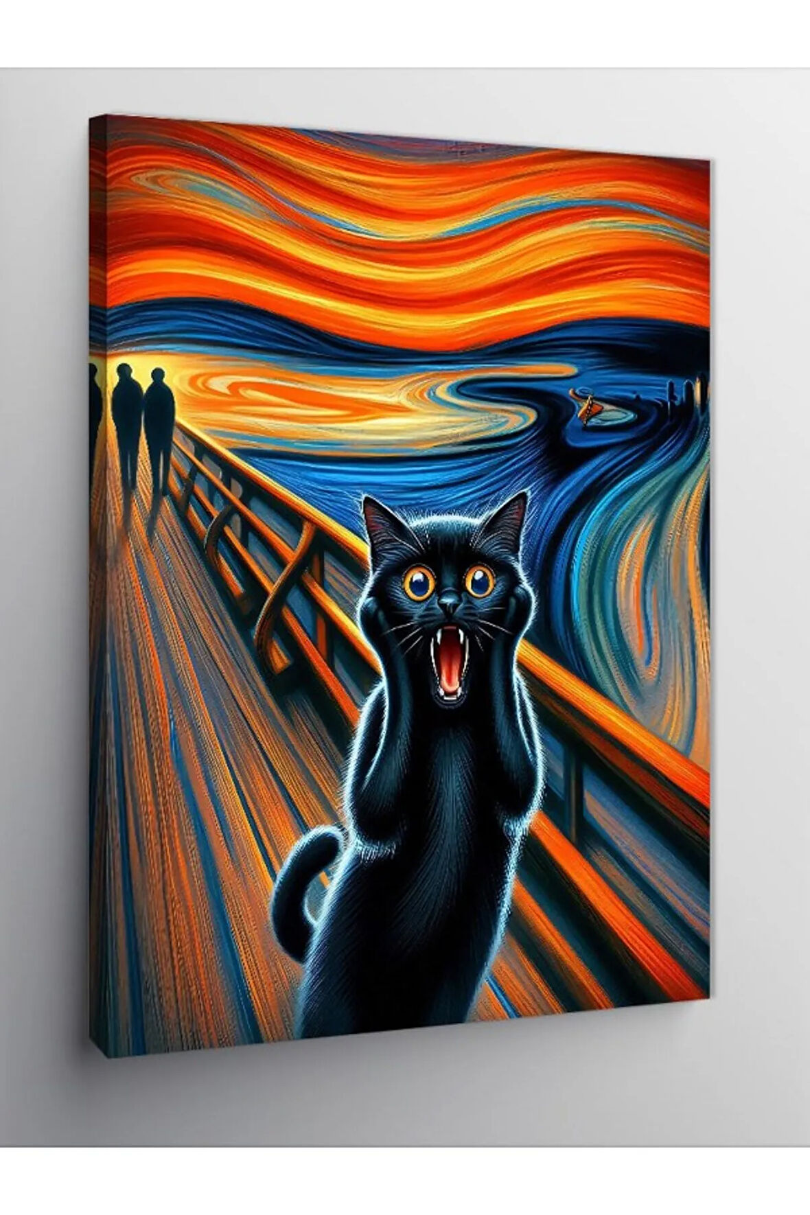 Kanvas Tablo Çığlık Atan Kedi Van Gogh