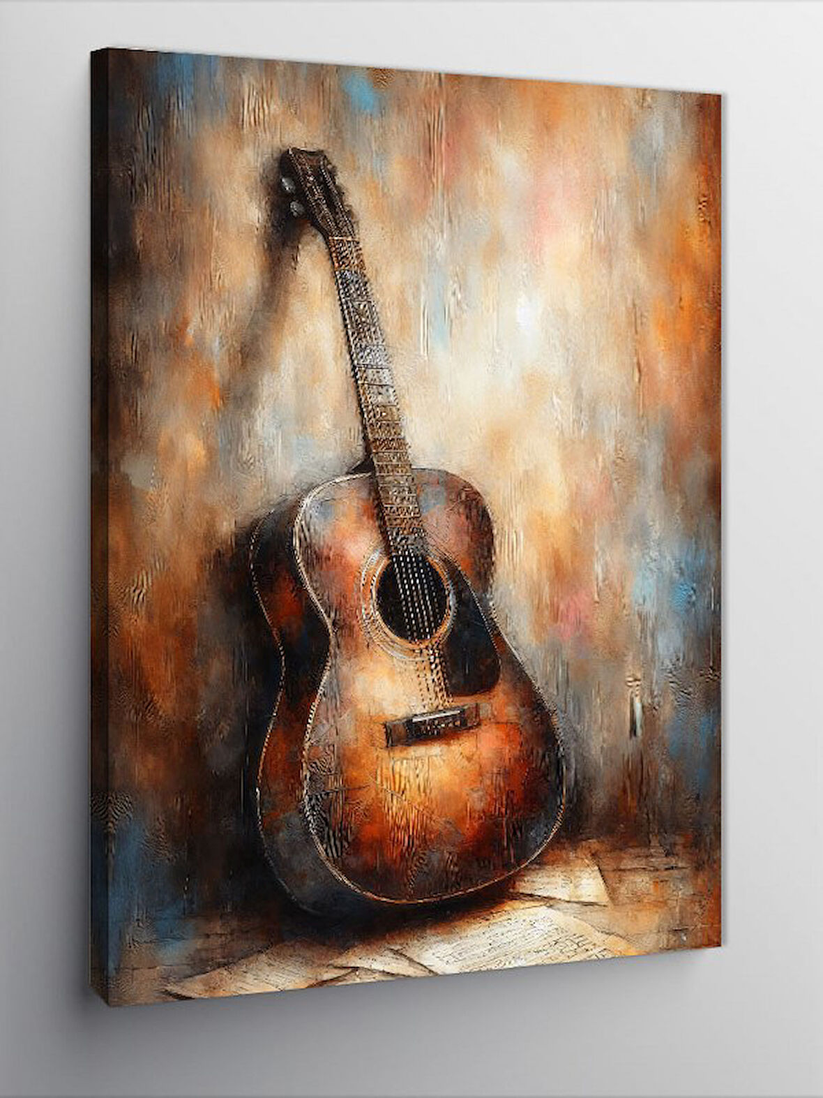 Kanvas Tablo Akustik Gitar
