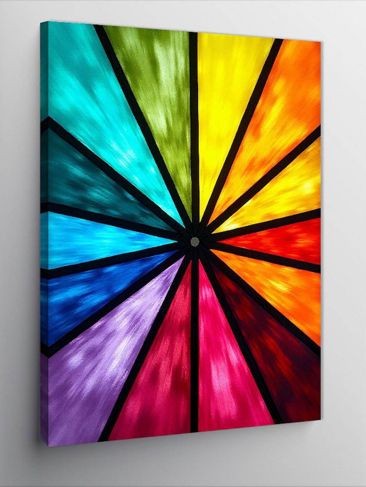 Kanvas Tablo Renkli Cam Vitray