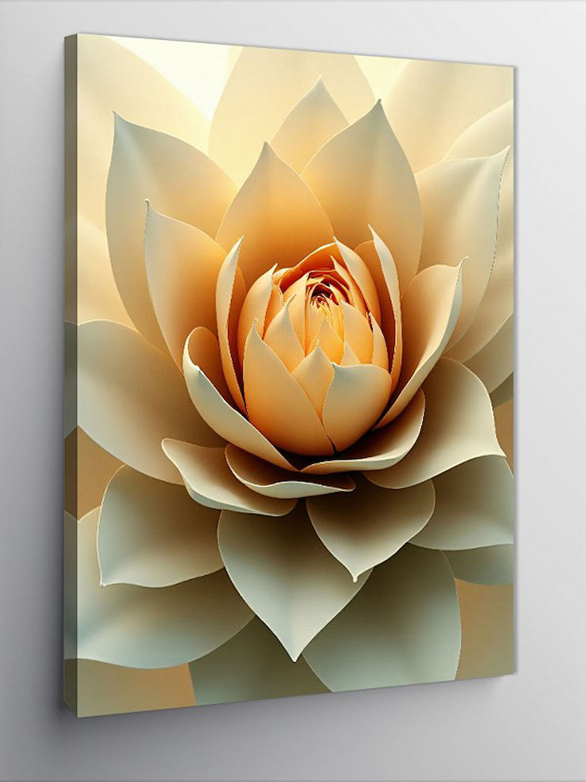 Kanvas Tablo Altın Lotus Çiçeği