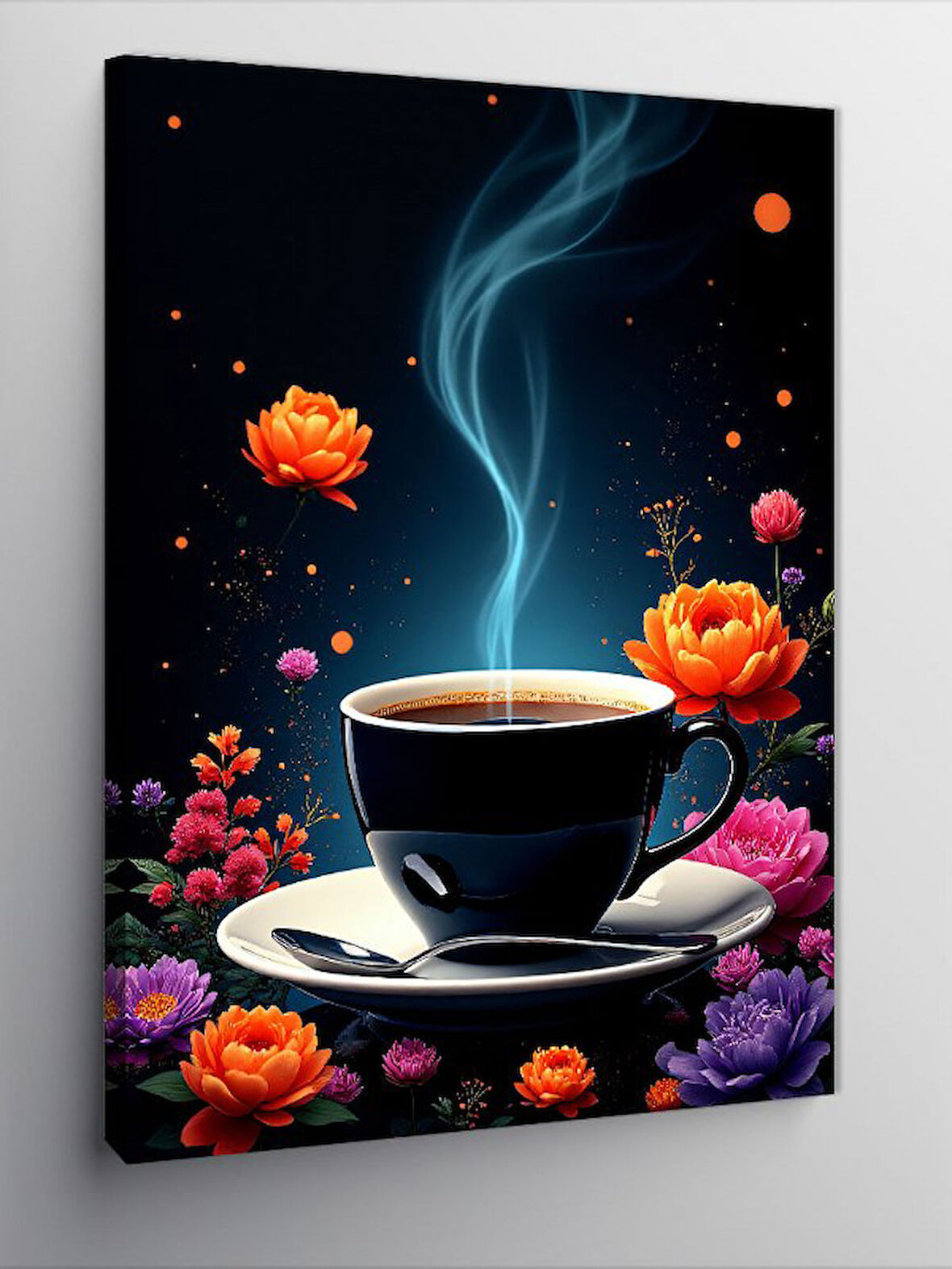 Kanvas Tablo Çay Fincanı Ve Buhar