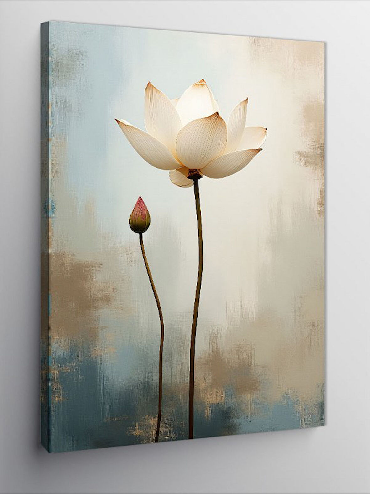 Kanvas Tablo Lotus Çiçeği Minimal Sanat