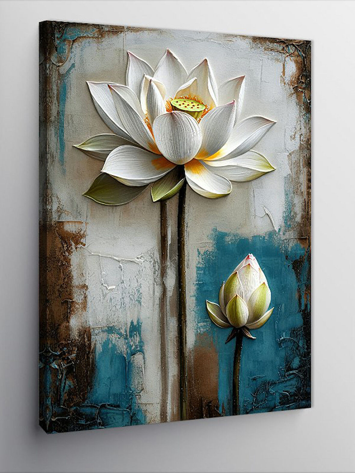 Kanvas Tablo Nilüfer Çiçeği Ve Yansıması