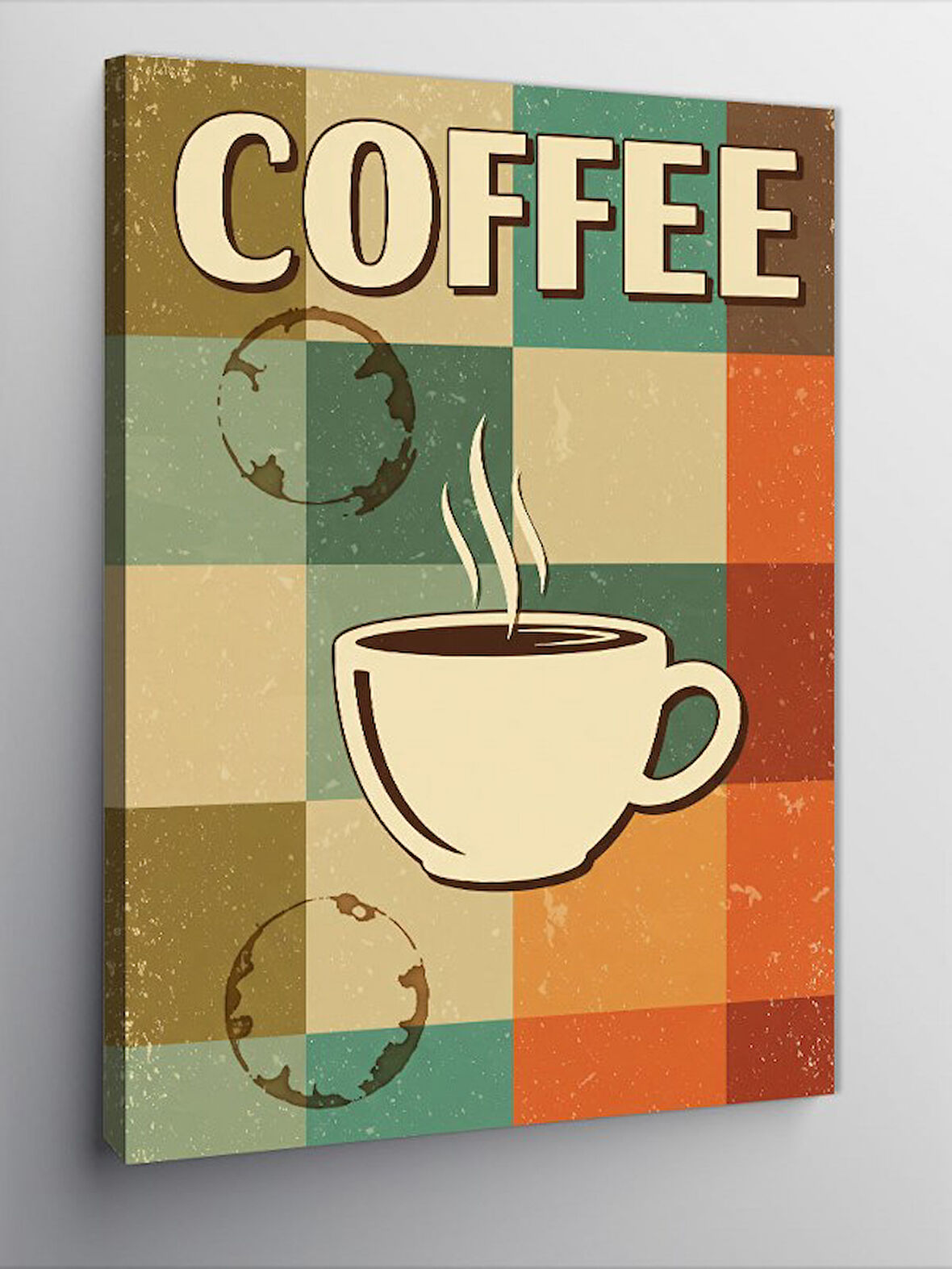 Kanvas Tablo Retro Kahve Posteri