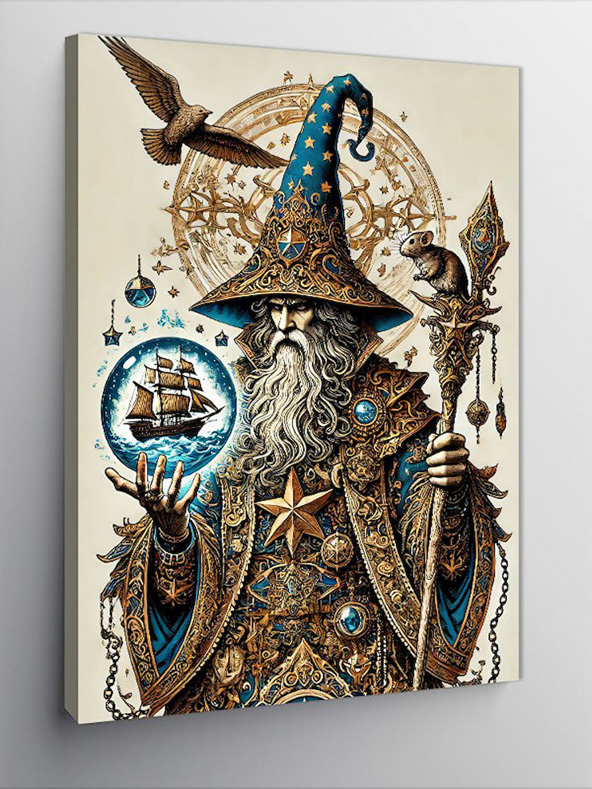 Kanvas Tablo Sihirbaz ve Ejderha