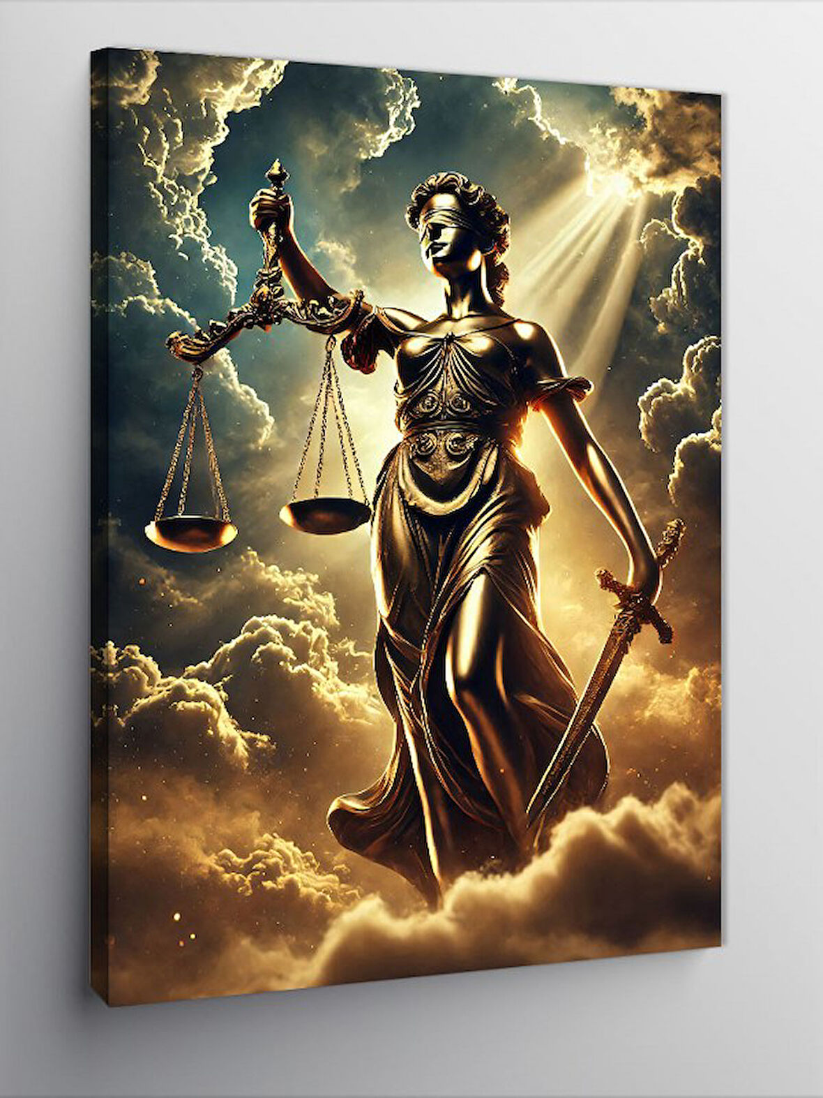 Kanvas Tablo Adalet Tanrıçası Figürü