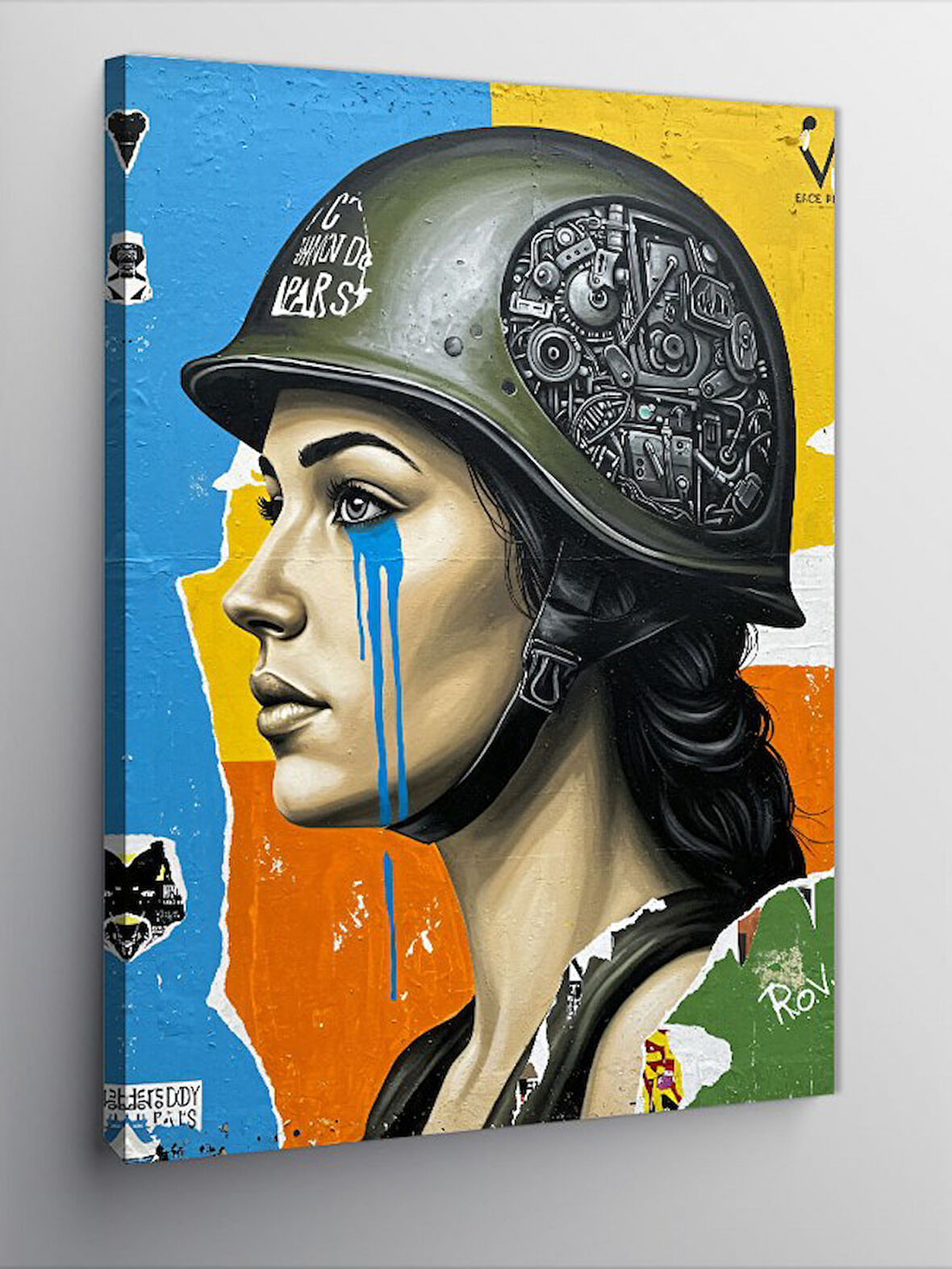 Kanvas Tablo Kadın Asker Portresi