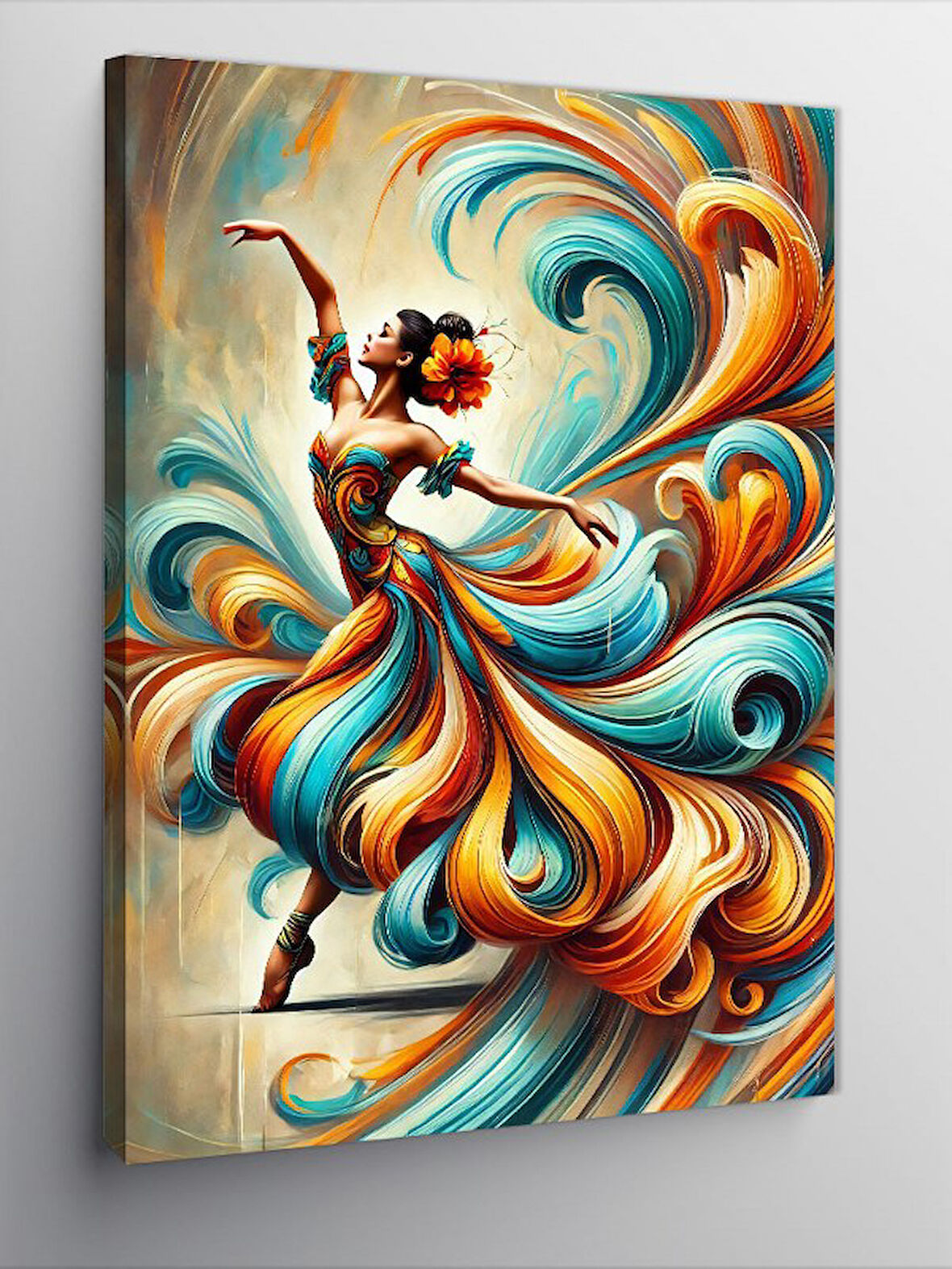 Kanvas Tablo Renkli Soyut Dansçı
