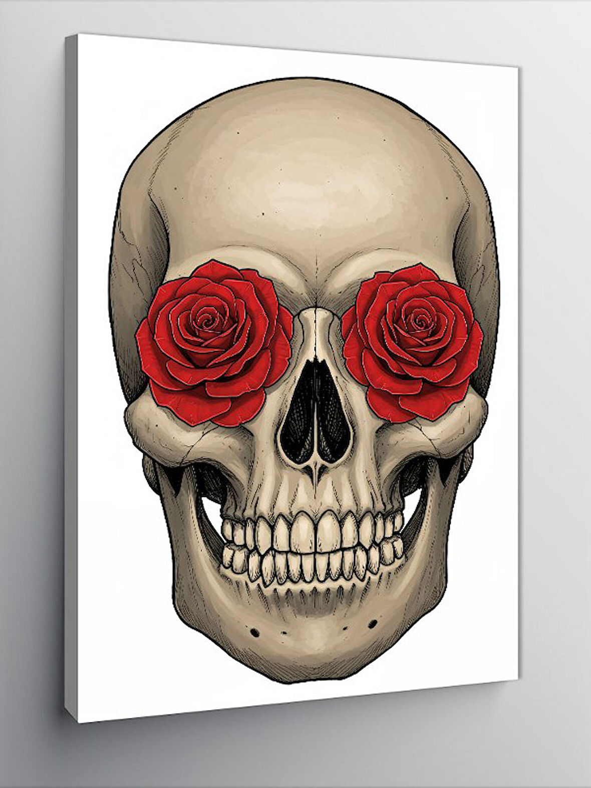 Kanvas Tablo Kırmızı Gözlü Kafatası