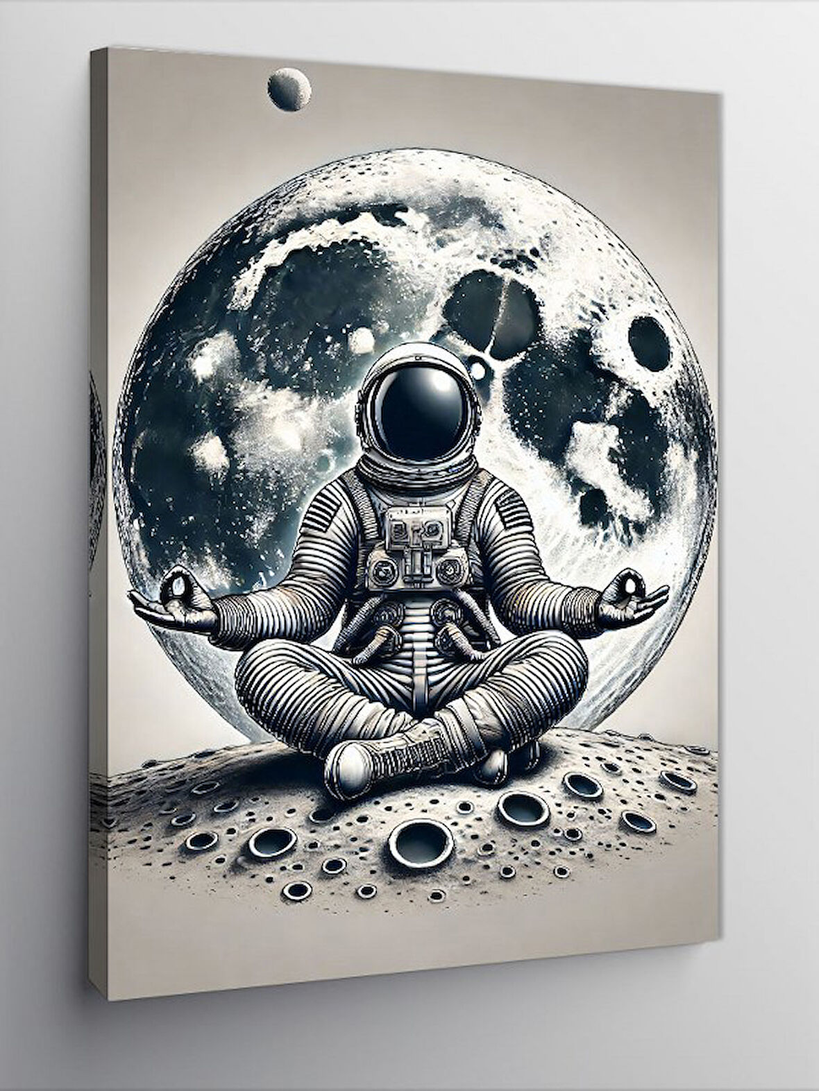 Kanvas Tablo Ayda Meditasyon Astronotu