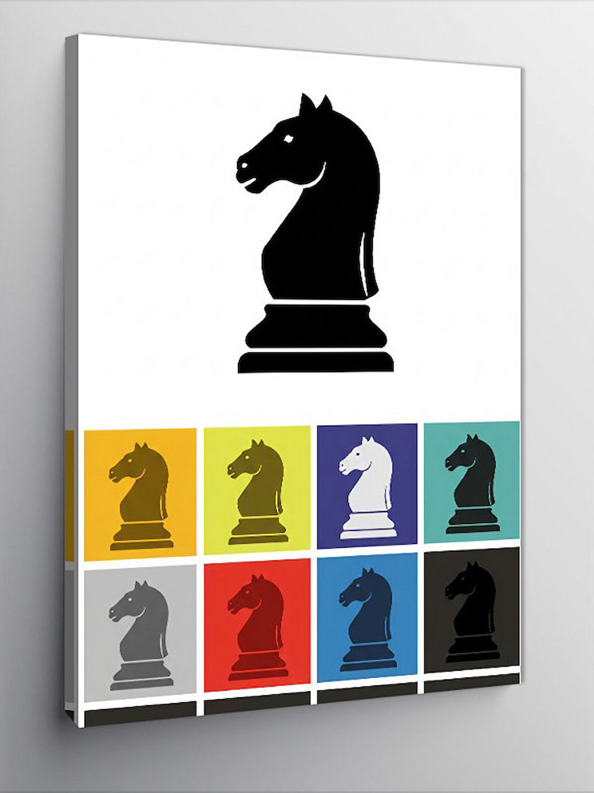 Kanvas Tablo Satranç At Figürü