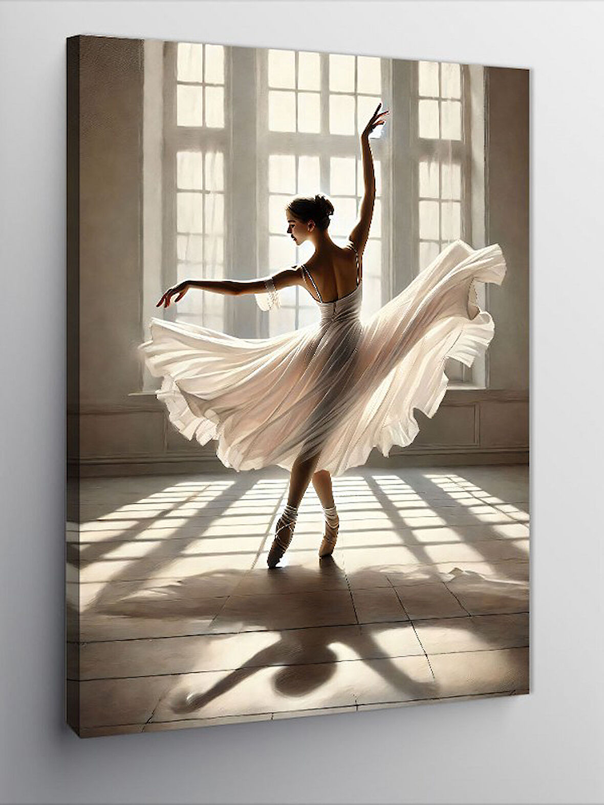 Kanvas Tablo Pencerede Balerin Kadın