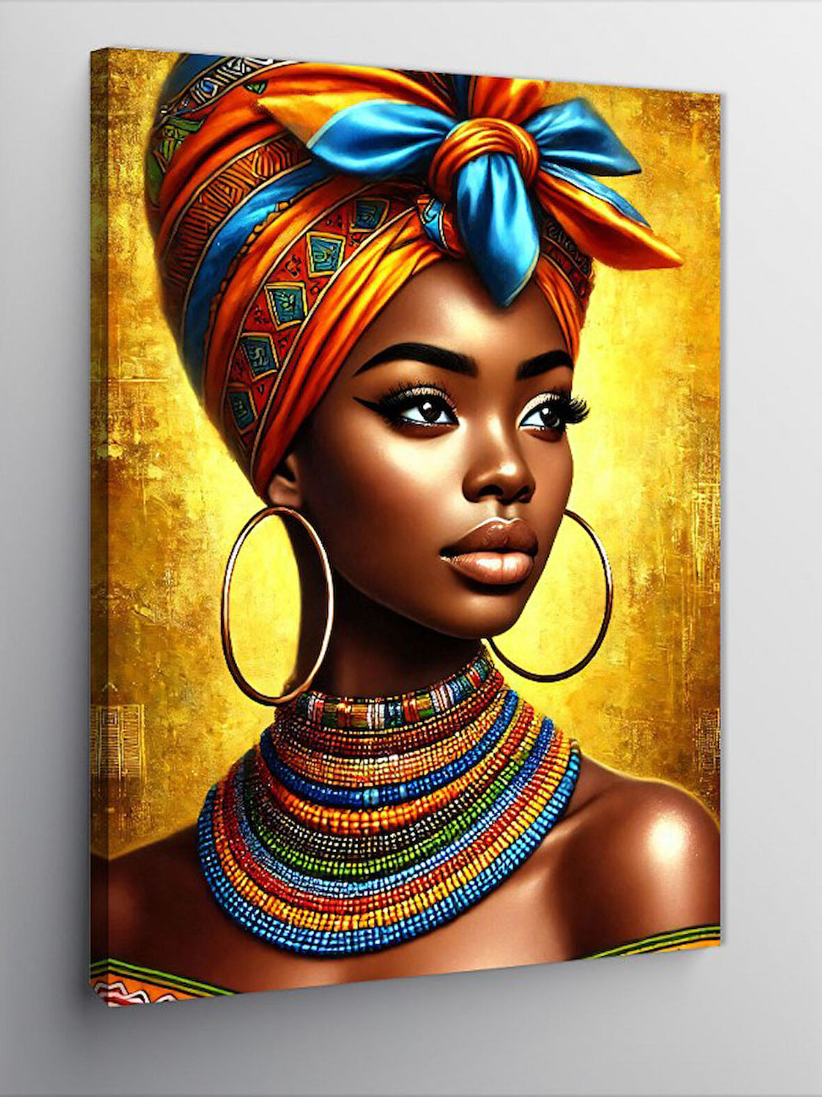 Kanvas Tablo Afrikalı Kadın Portresi