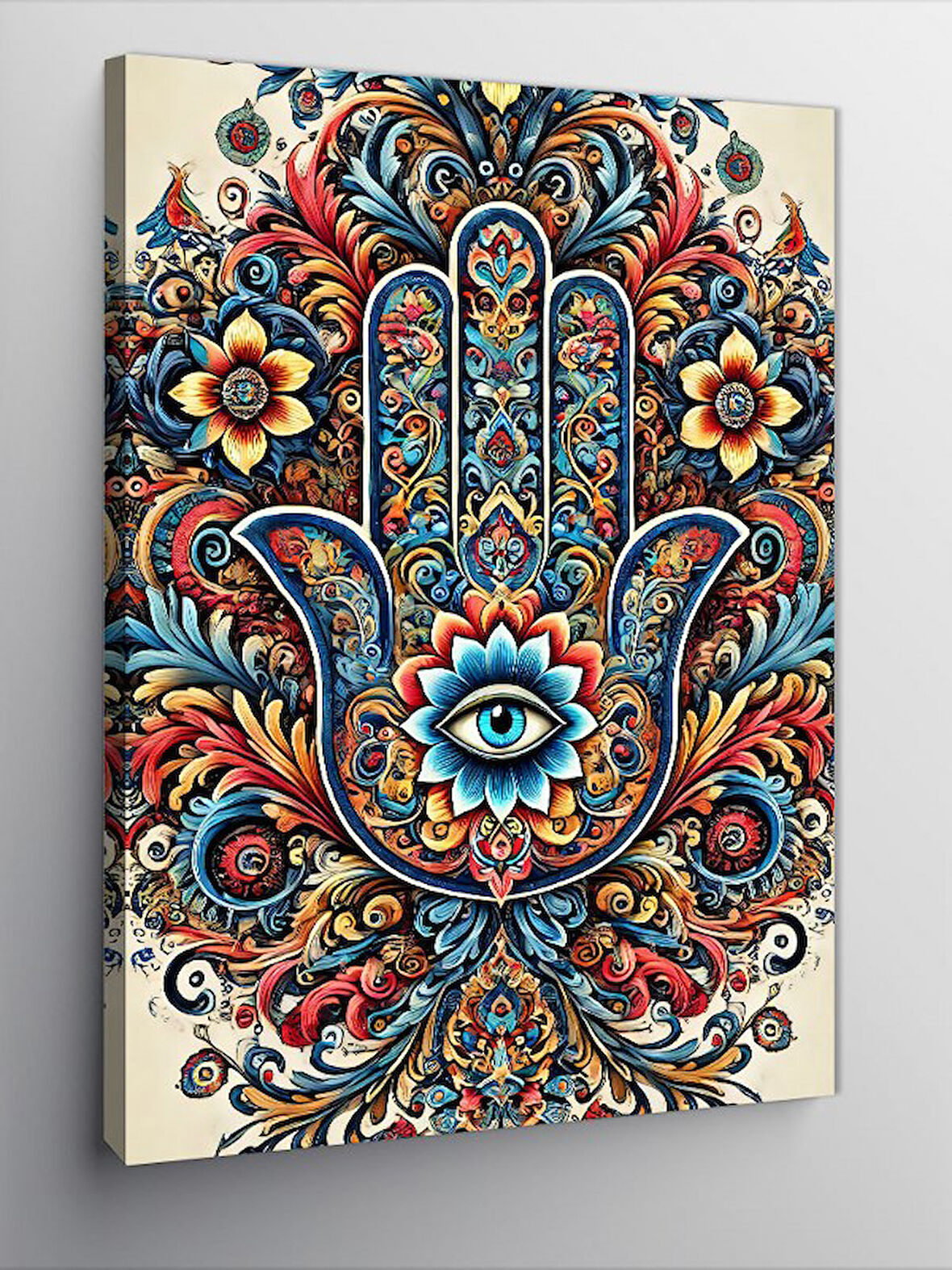 Kanvas Tablo Renkli Fatıma'nın Eli Deseni