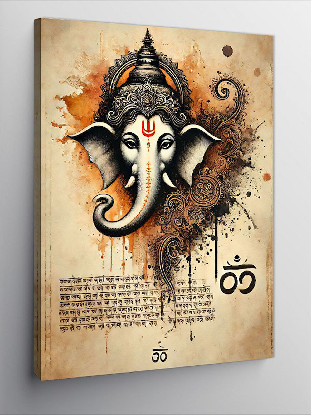 Kanvas Tablo Hindu Ganesh Motifi