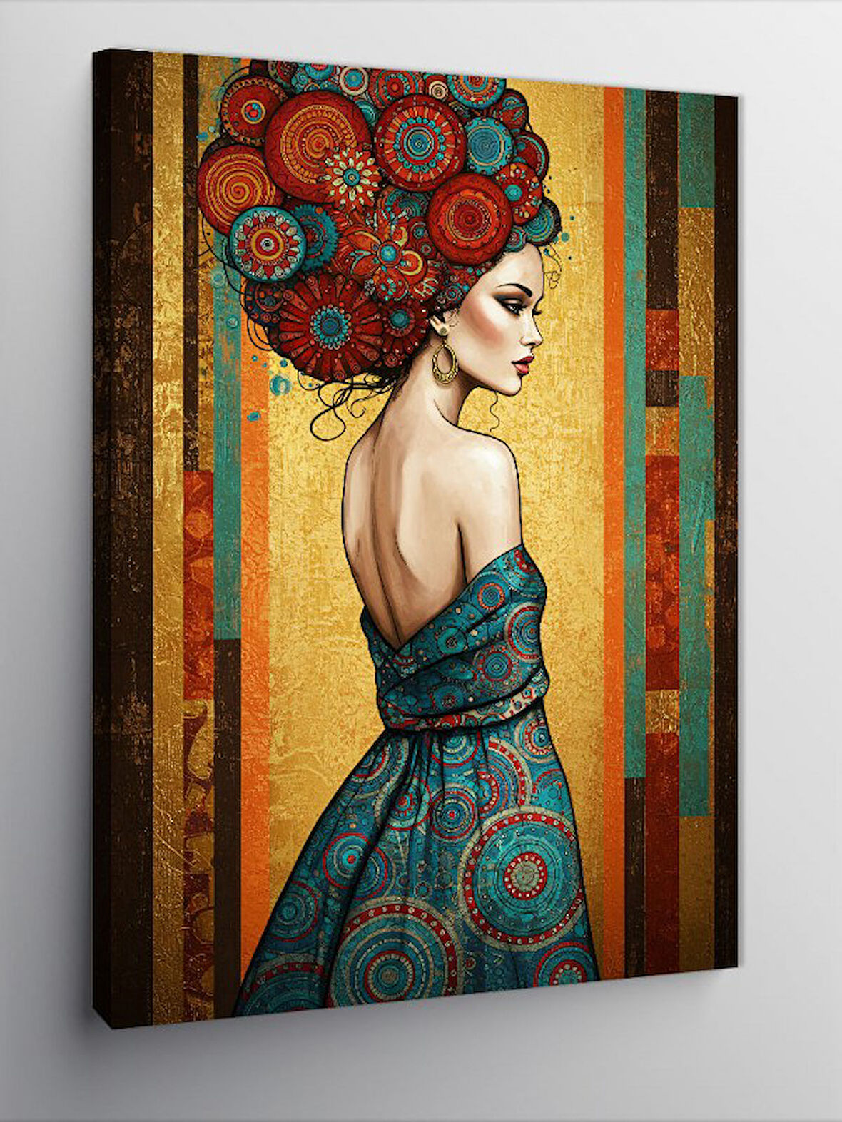 Kanvas Tablo Retro Kadın Portresi