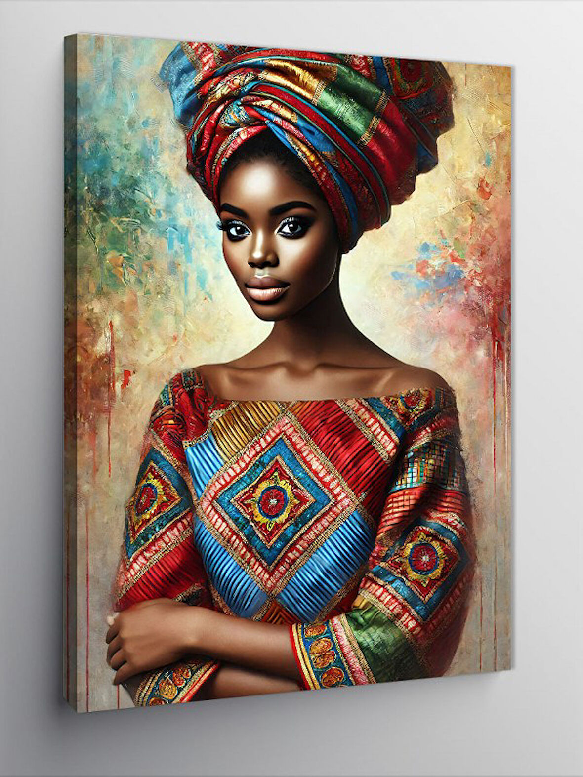 Kanvas Tablo Afrikalı Kadın Portresi