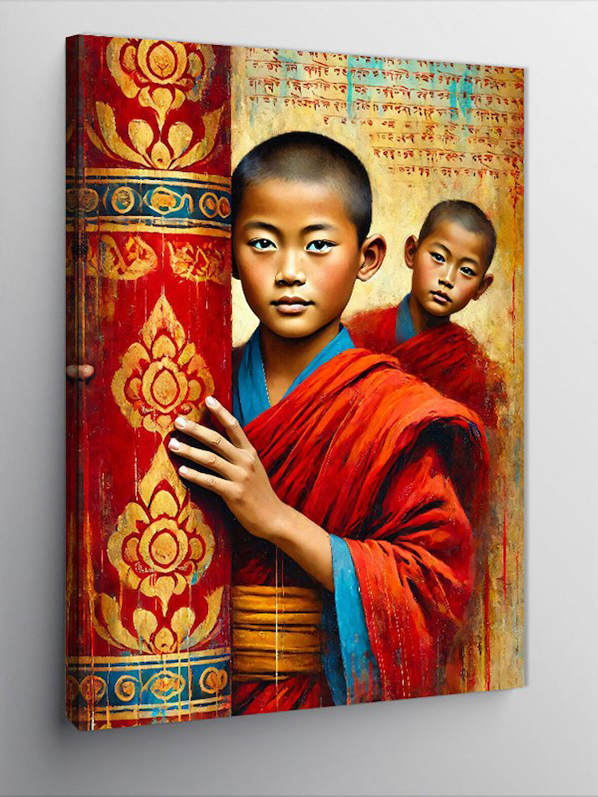 Kanvas Tablo Keşiş Çocuklar ve Sükunet