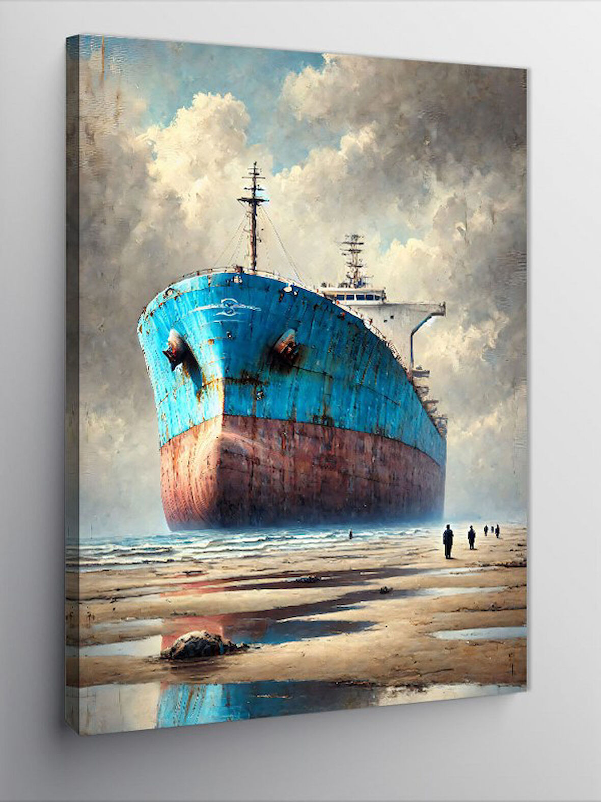 Kanvas Tablo Terk Edilmiş Gemi ve Melankoli