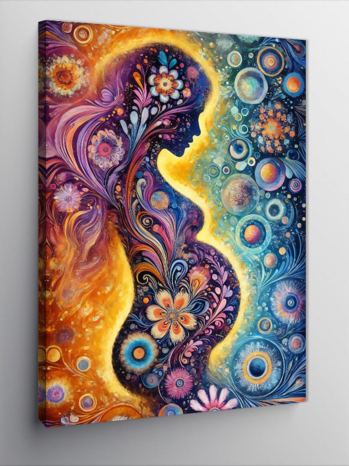 Kanvas Tablo Renkli Spiraller ve Soyut Sanat