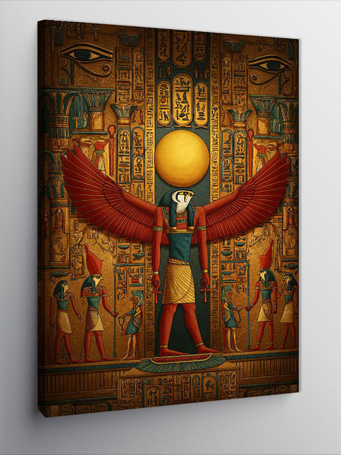 Kanvas Tablo Antik Mısır ve Güneş Tanrısı Simgesi