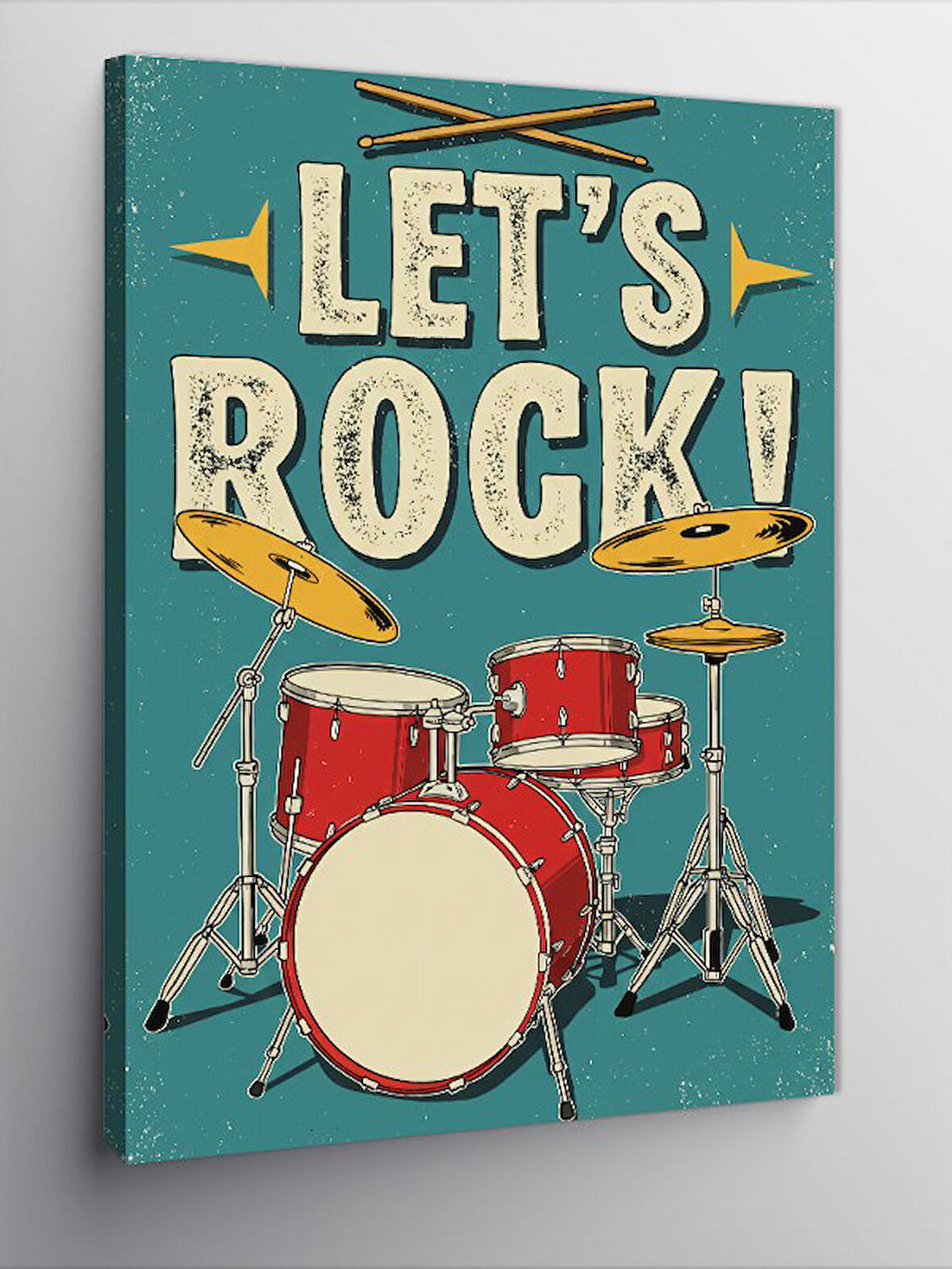 Kanvas Tablo "Let’s Rock!" ve Davul Seti