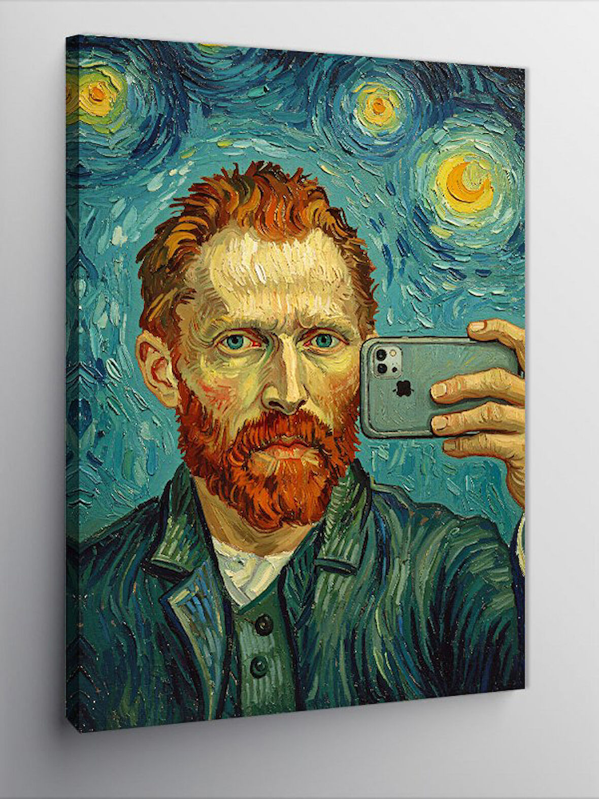 Kanvas Tablo Van Gogh ve Yıldızlı Portre