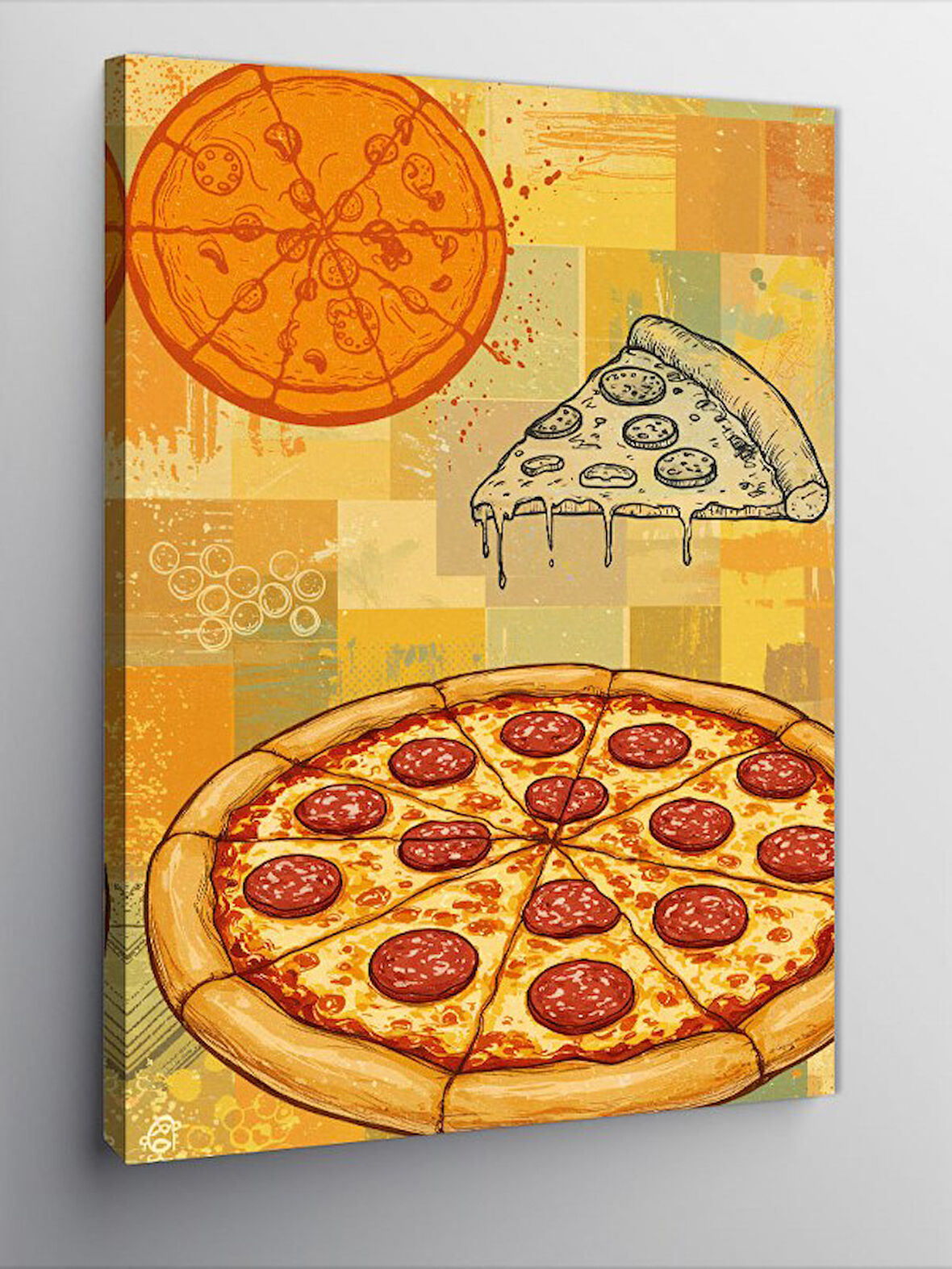 Kanvas Tablo Pizza Sanatı Ve Geometri