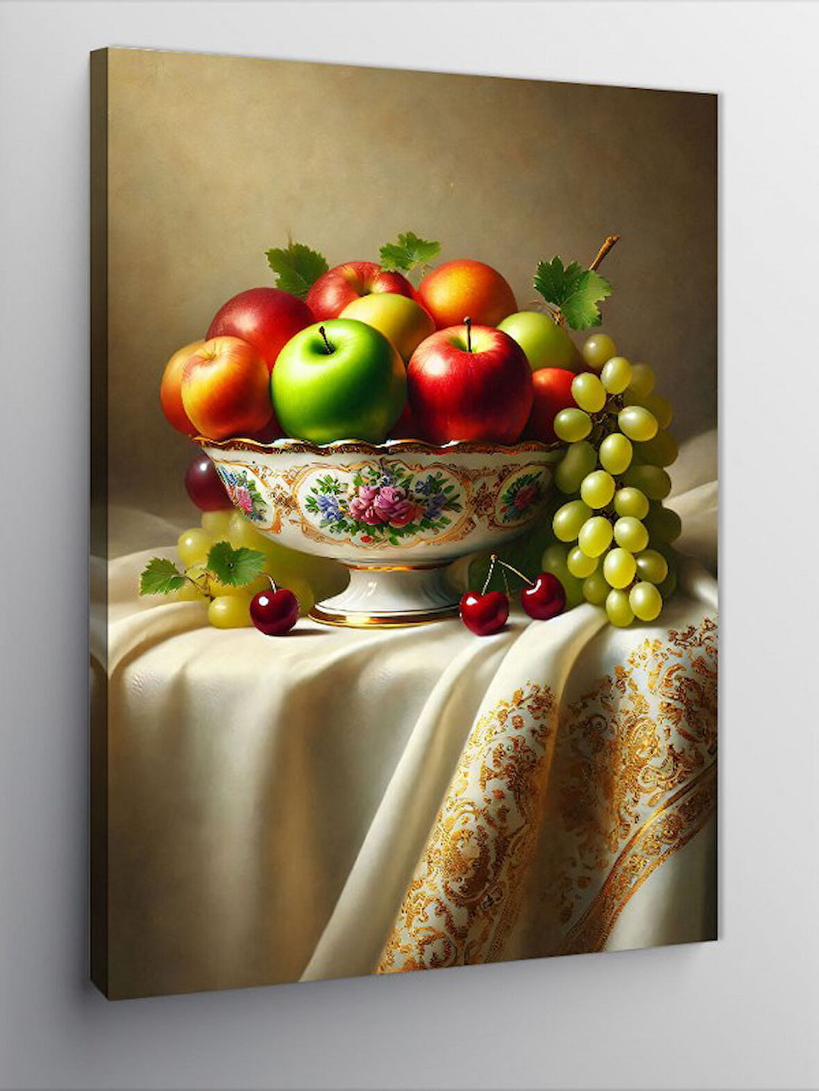 Kanvas Tablo Meyve Kase Sanatı