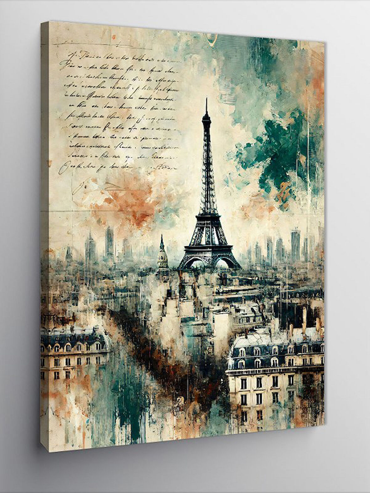 Kanvas Tablo Eyfel Kulesi Ve Paris Sokakları