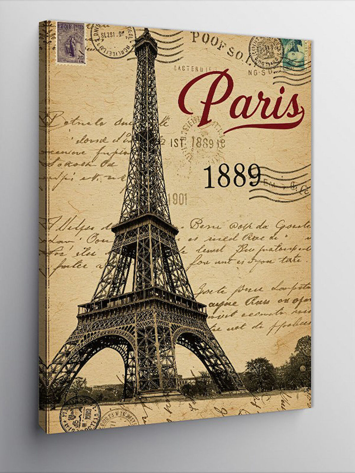 Kanvas Tablo Eyfel Kulesi Ve Paris 1889