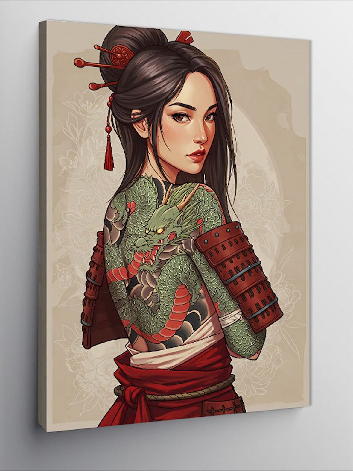 Kanvas Tablo Samuray Kadın