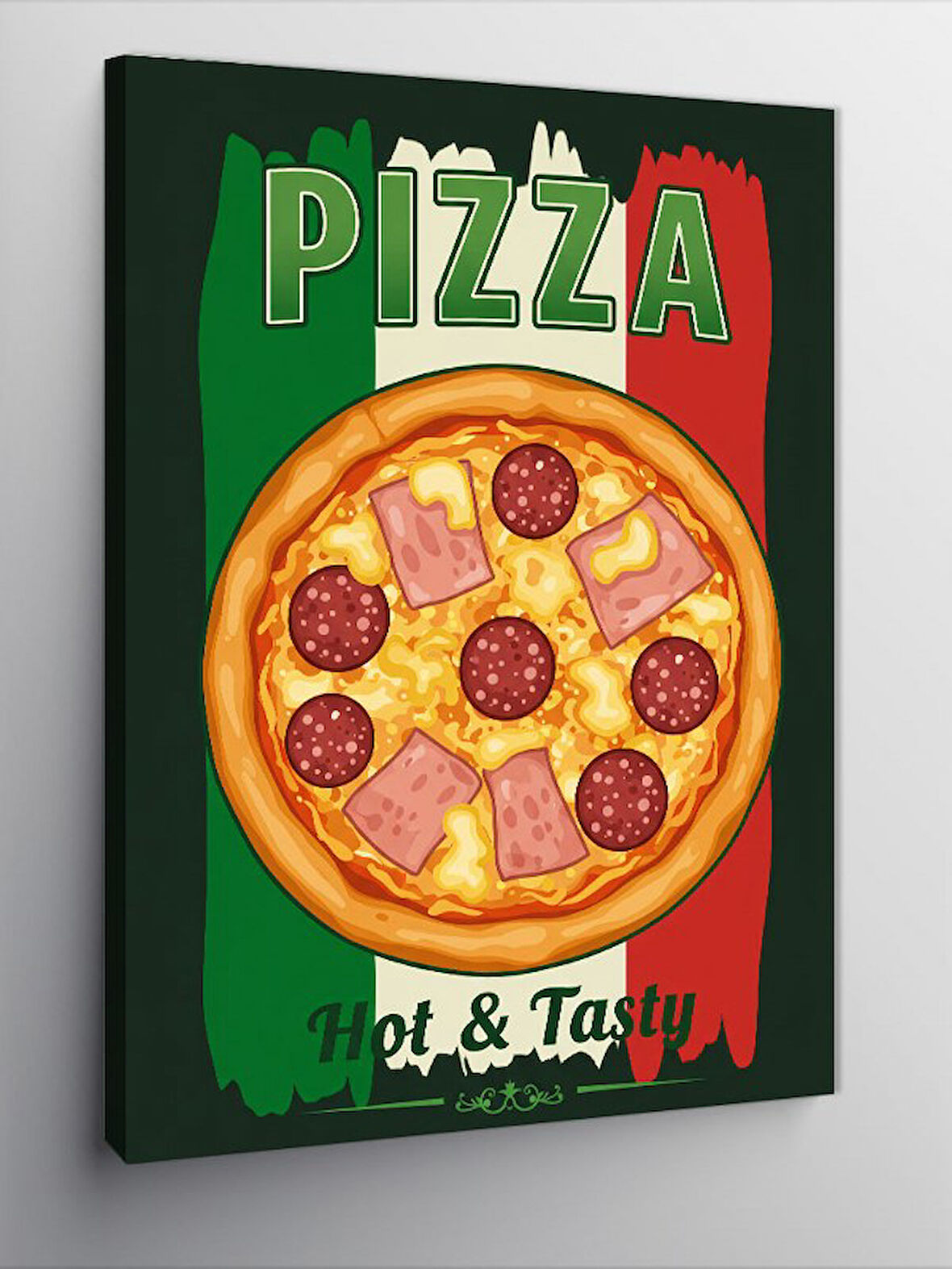 Kanvas Tablo Sıcak Ve Lezzetli Pizza Posteri