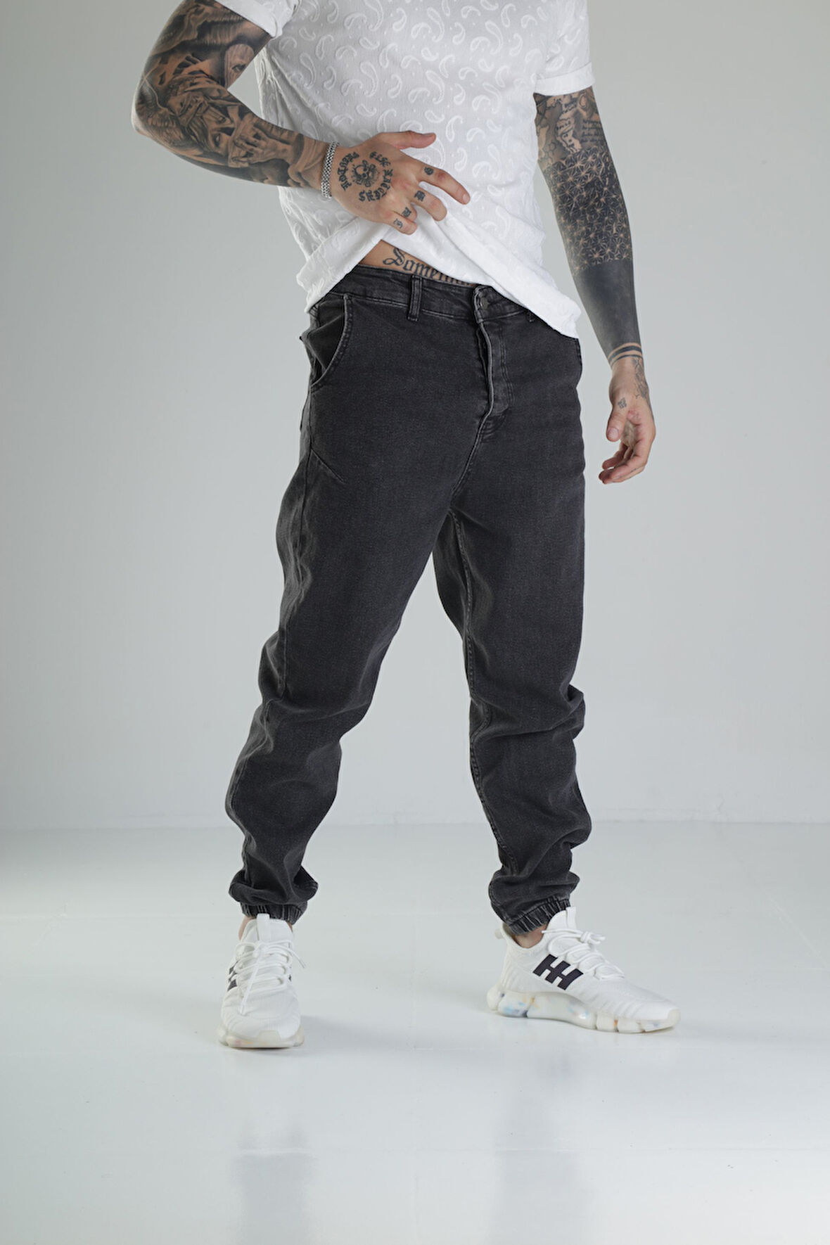 Antrasit Kot Jogger Pantolon