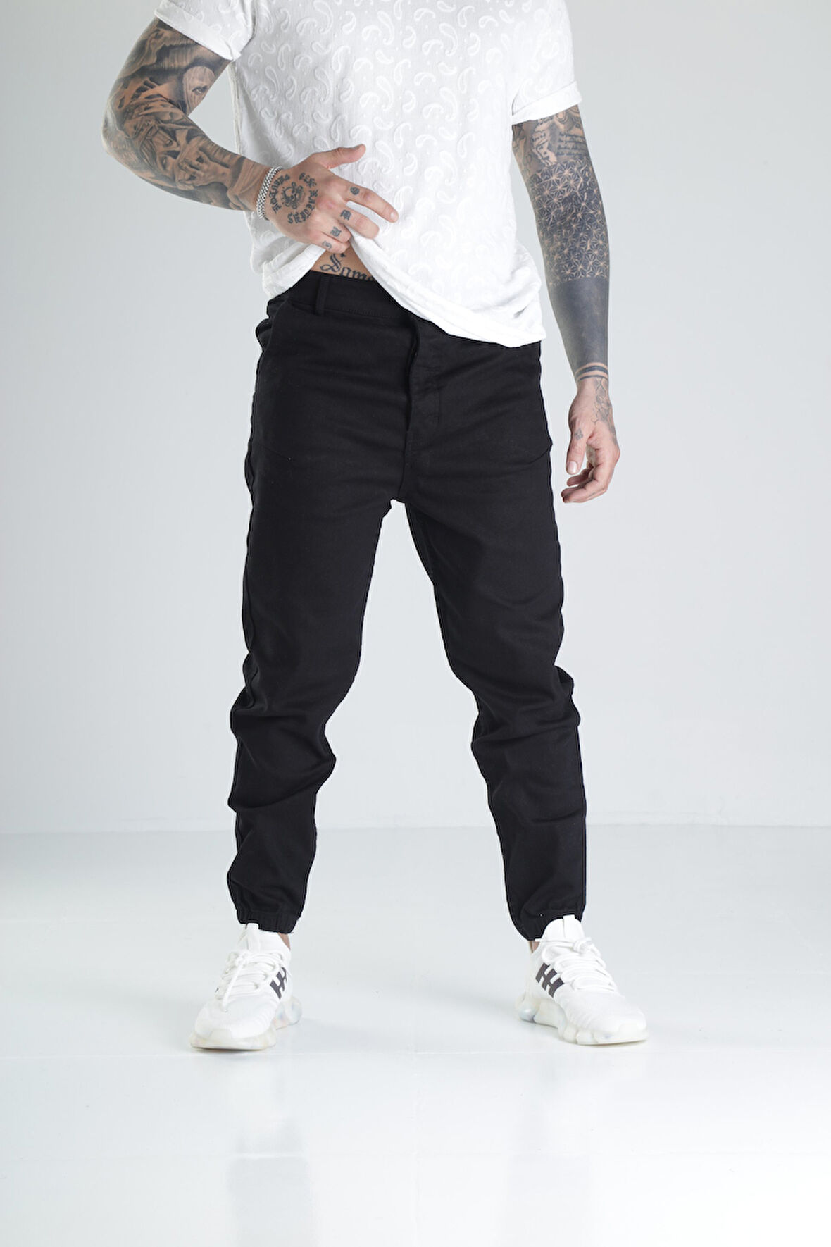 Siyah Kot Jogger Pantolon