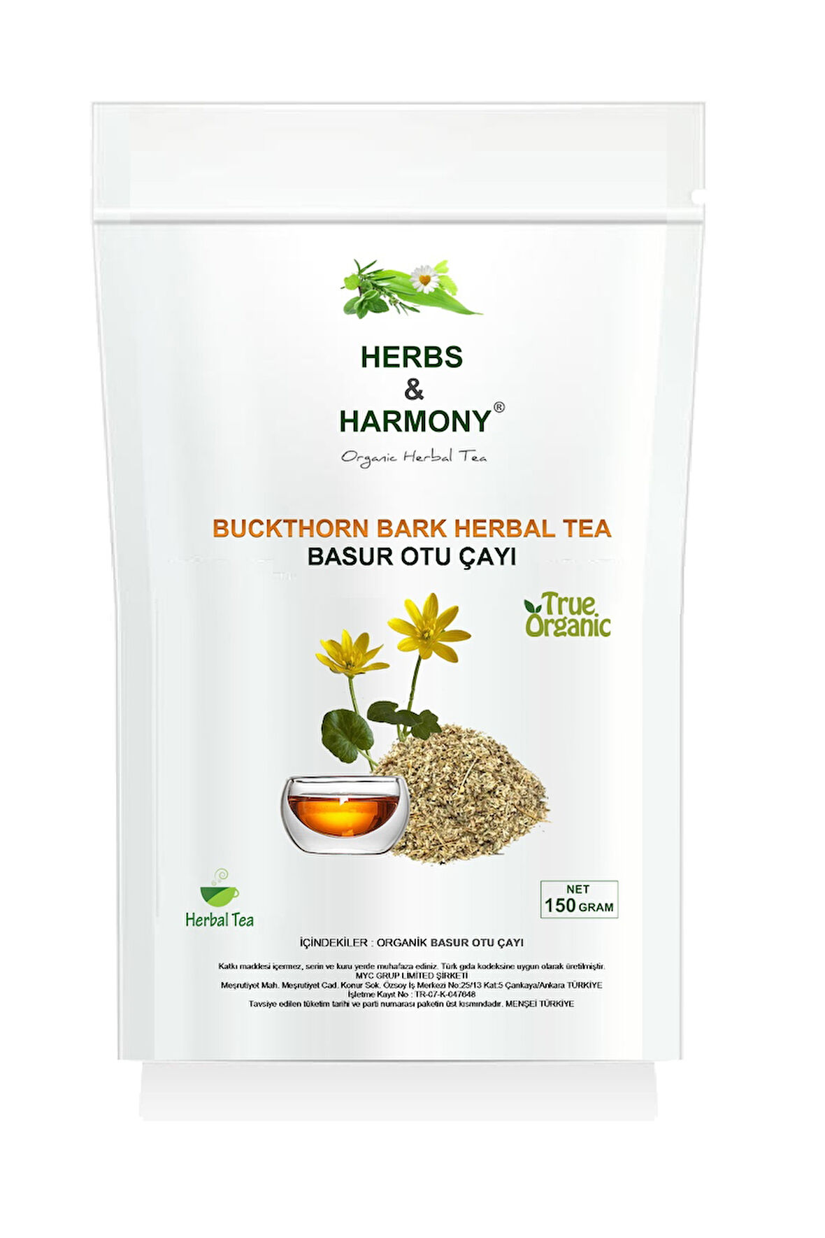 Herbs & Harmony Pilewort Herbal Tea Basur Otu Bitki Çayı 150 gram
