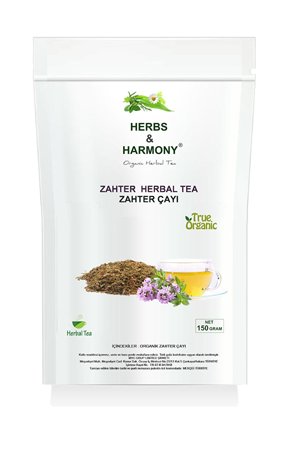 Herbs & Harmony Zahter Herbal Tea Zahter Bitki Çayı 150 gram