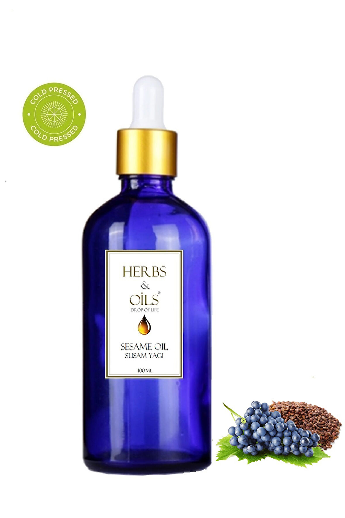 Herbs & Oils Grape Seed Oil Üzüm Çekirdeği Yağı 100 ml