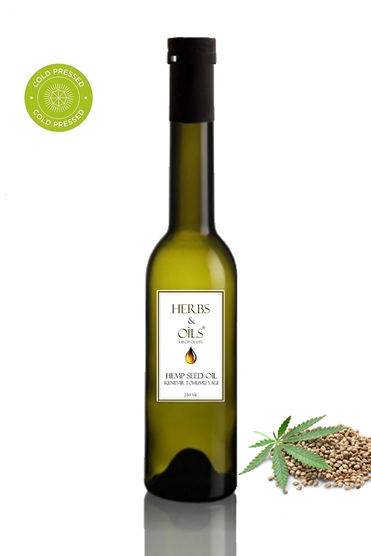 Herbs & Oils Hemp Seed Oil Kenevir Tohumu Yağı 250 Ml