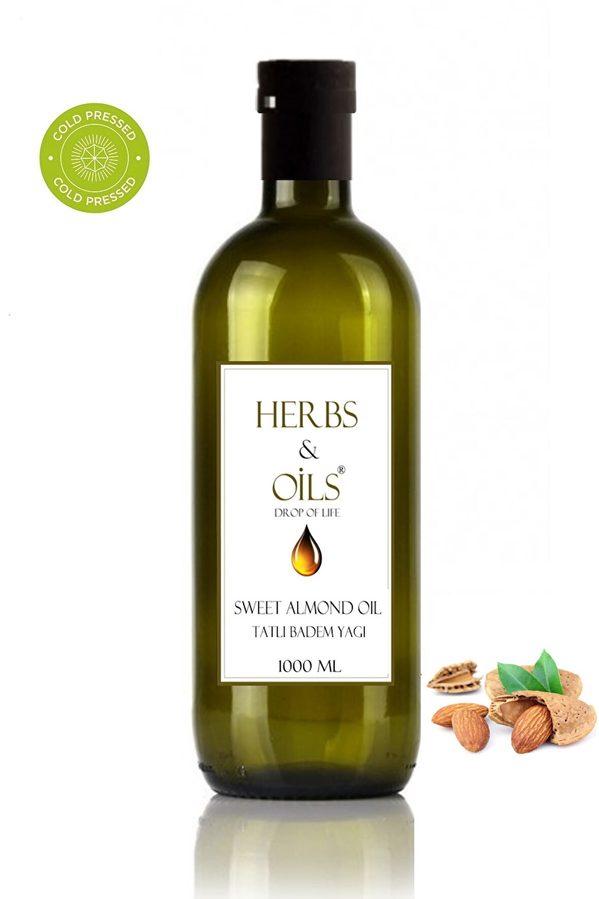 Herbs & Oils Sweet Almond Oil Tatlı Badem Yağı 1000 Ml