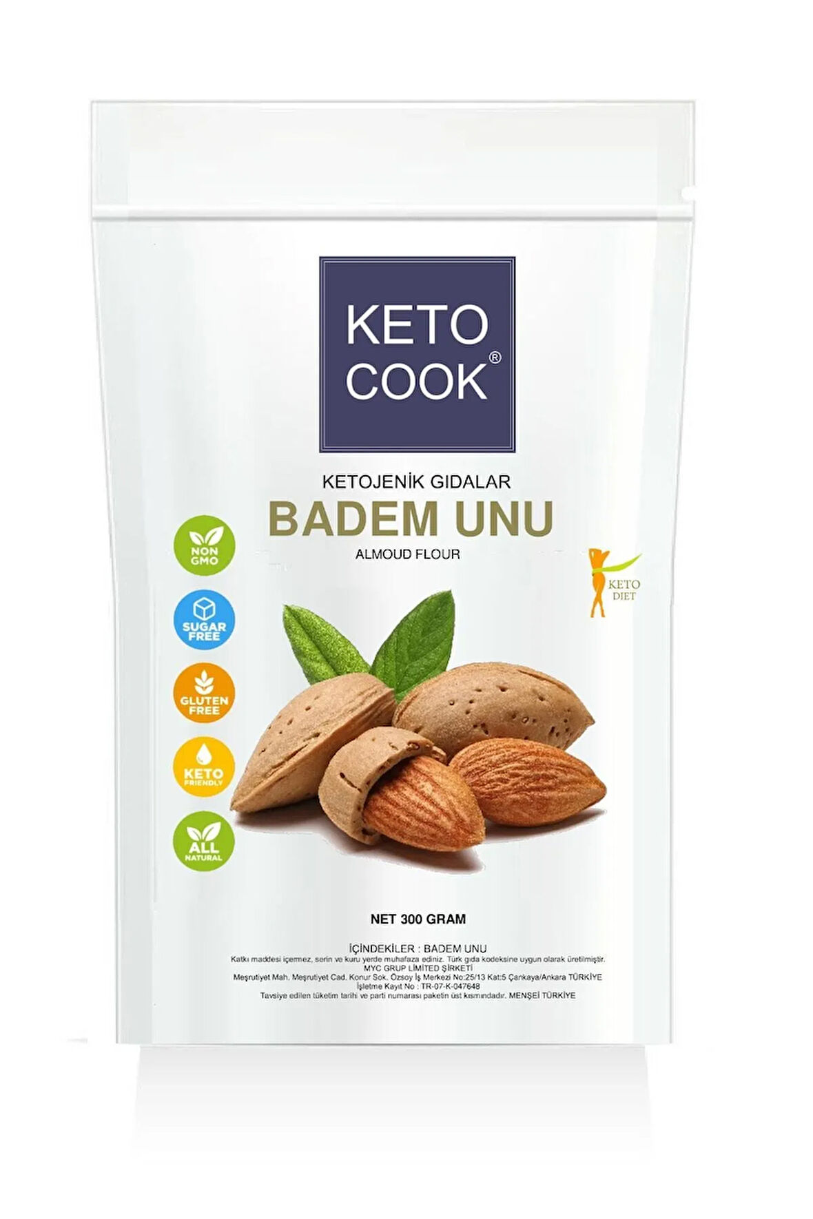 KetoCook Ketojenik Badem Unu ( Almond Flour ) 300 gram