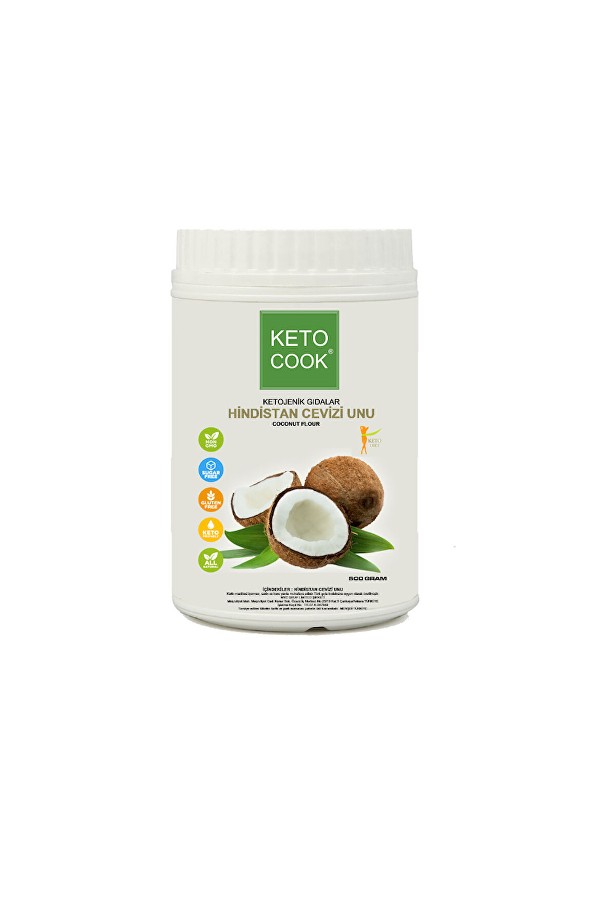 KetoCook Ketojenik Glutensiz Hindistan Cevizi Unu ( Coconut Flour )500 gram