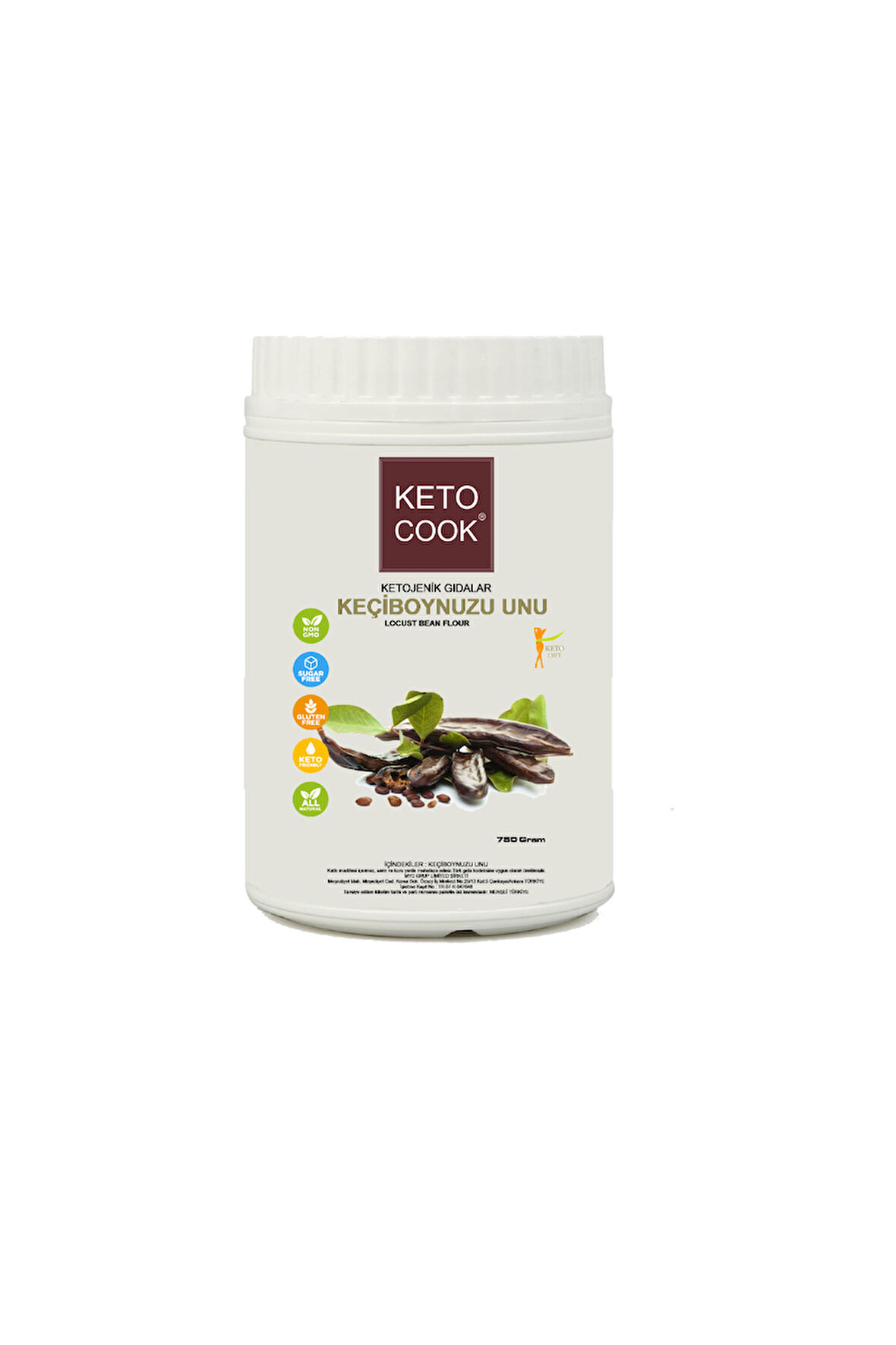 KetoCook Ketojenik Glutensiz Keçiboynuzu Unu ( Carob Flour ) 750 gram