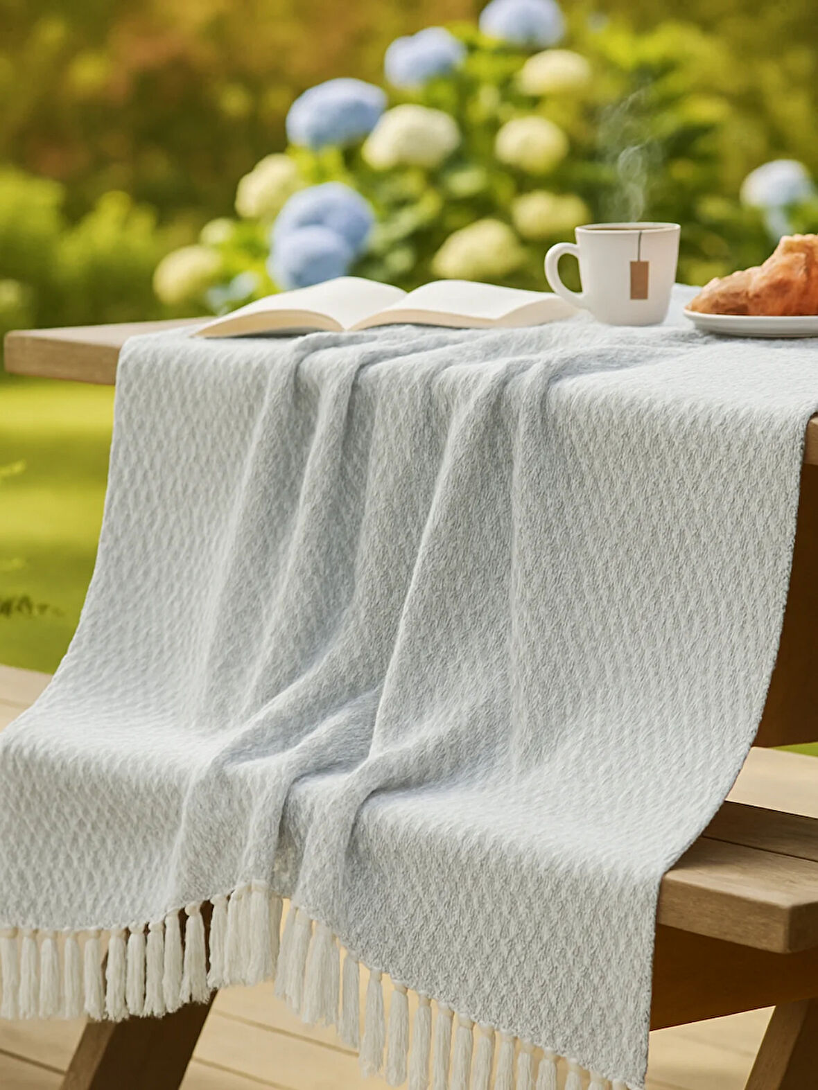 BEYLİNİ Çok Amaçlı Örtü Koltuk Çekyat Kilim Yatak Piknik Örtüsü Zemin Kaplama Yıkanabilir Saçaklı 170x200 CM