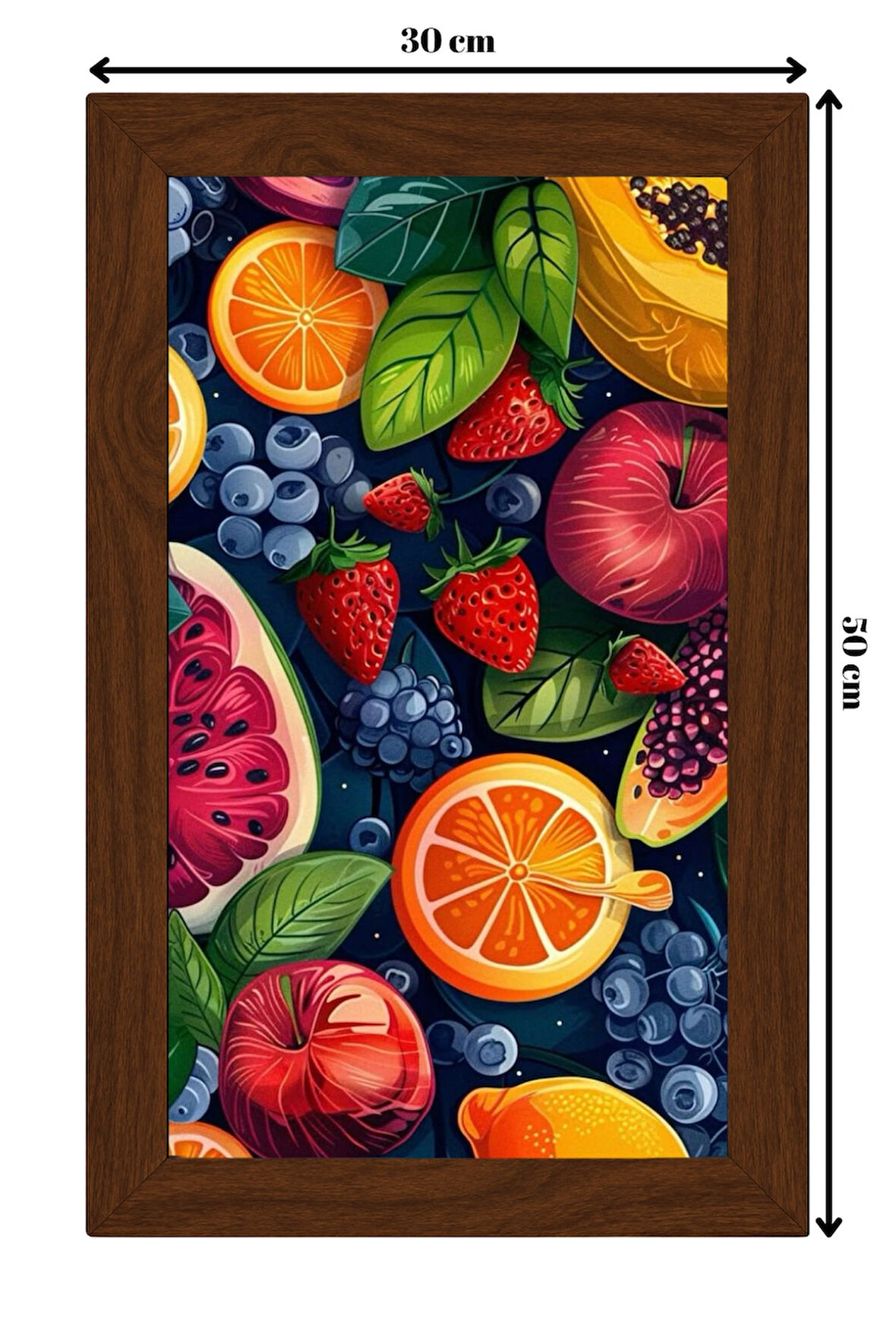 SERAMİK ÜZERİNE AHŞAP ÇERÇEVELİ 30x50cm TABLO NO:47