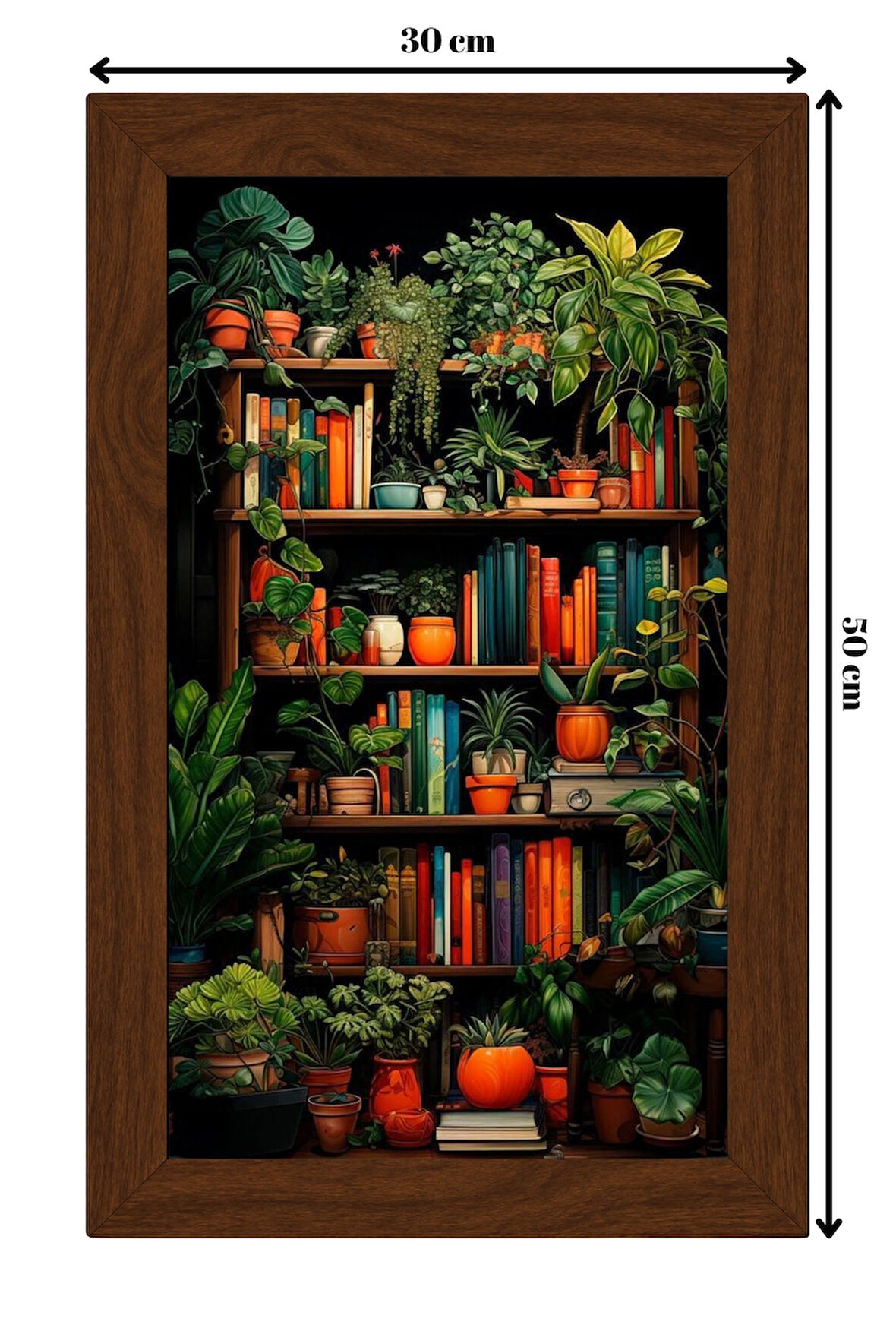 SERAMİK ÜZERİNE AHŞAP ÇERÇEVELİ 30x50cm TABLO NO:49