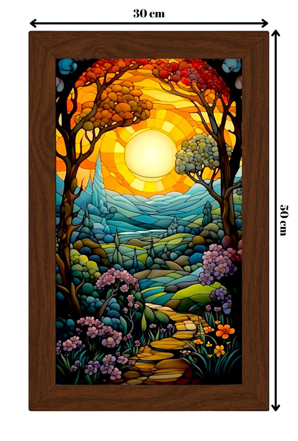 AHŞAP ÇERÇEVELİ SERAMİK TABLO NO:23