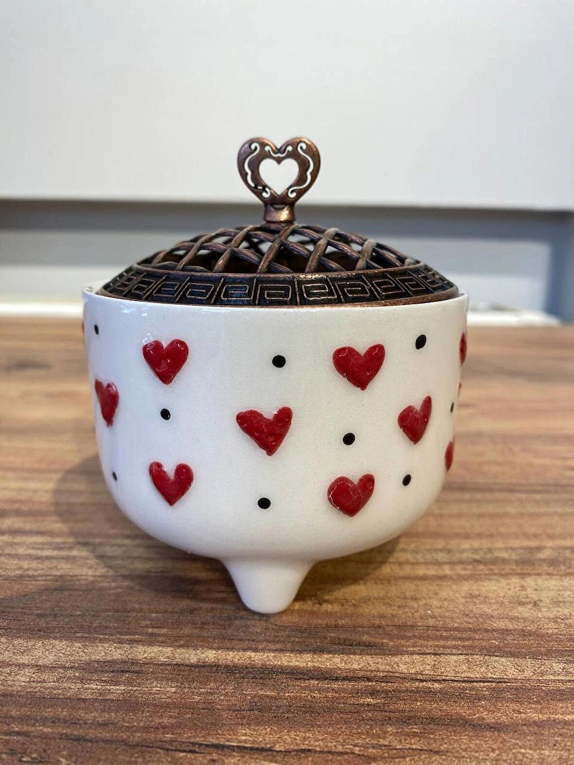 KALP DESENLi EL YAPIMI SERAMİK ÇAY, KAHVE SETİ 2 ADET BARDAK TAKIMI VE 1 ADET ŞEKERLİK