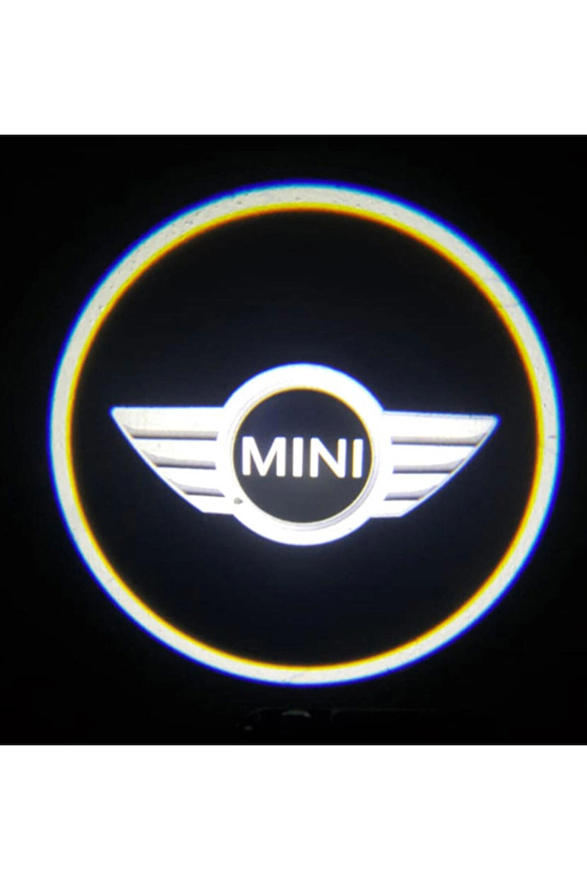 Mini Cooper ile Uyumlu Yeni Nesil Pilli Yapıştırmalı Led Işıklı Çift Sensörlü Kapı Altı Logo